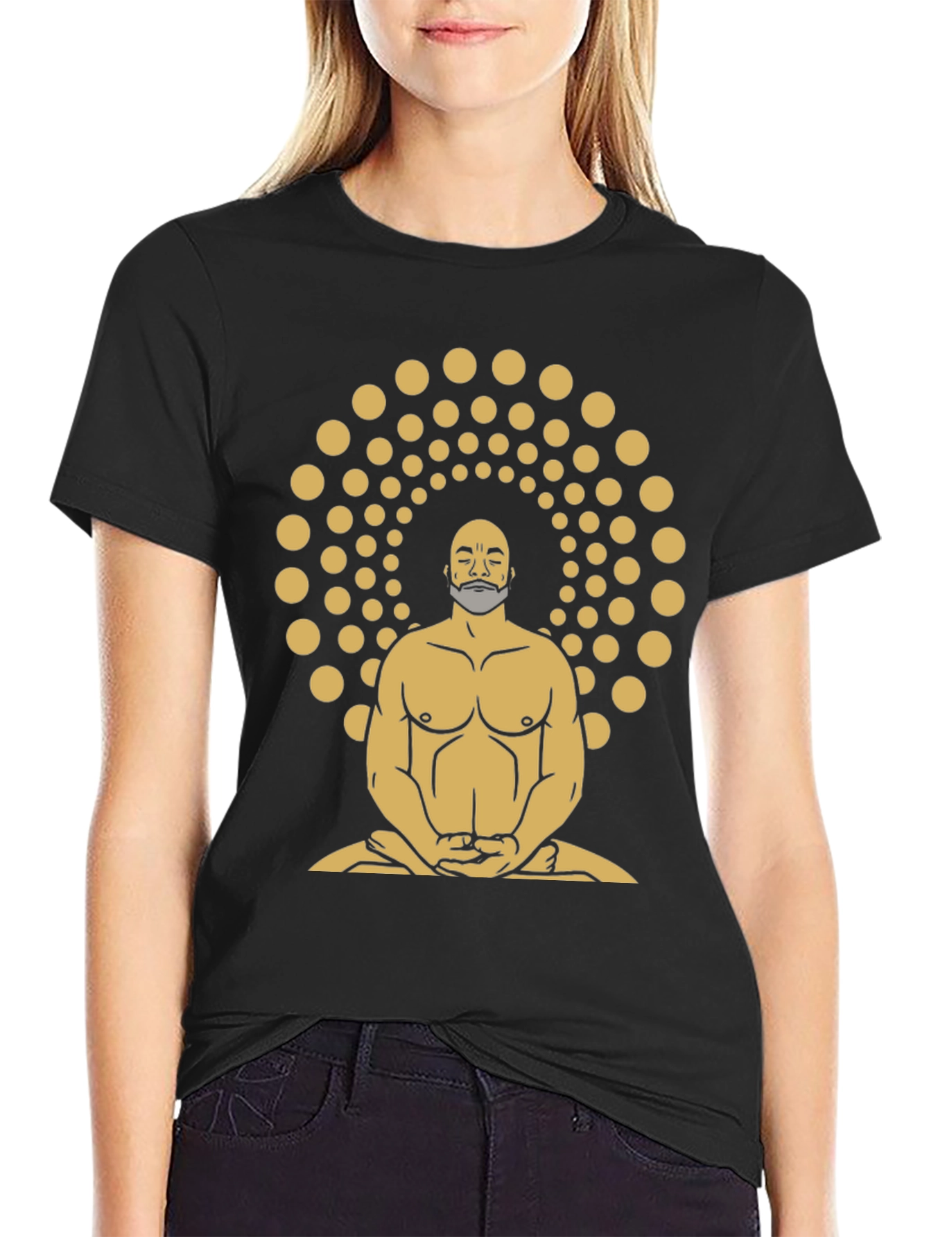 Enlightened Meditator Graphic Tee - Black