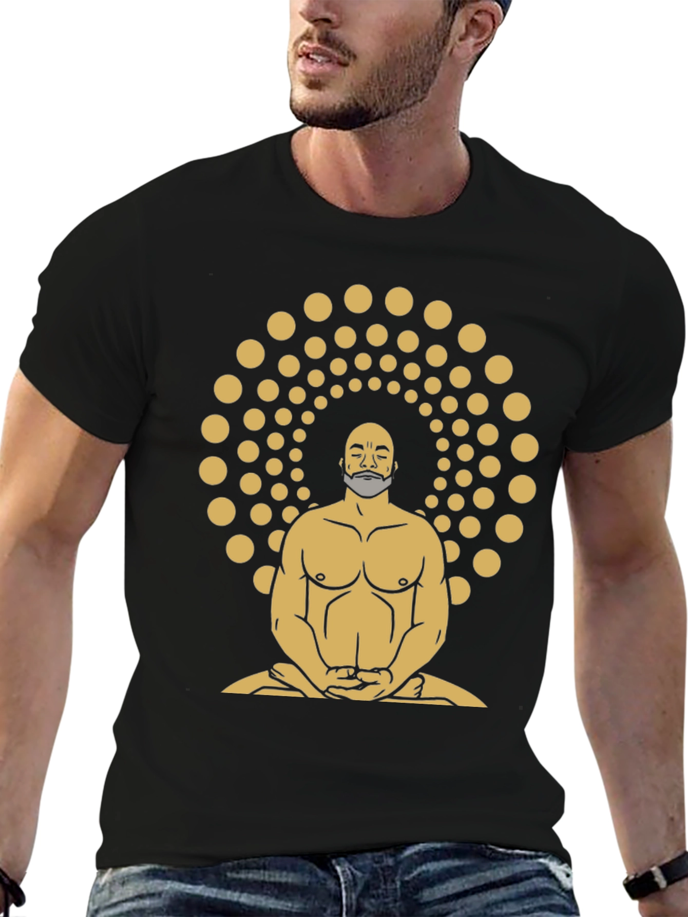 Enlightened Meditator Graphic Tee - Black