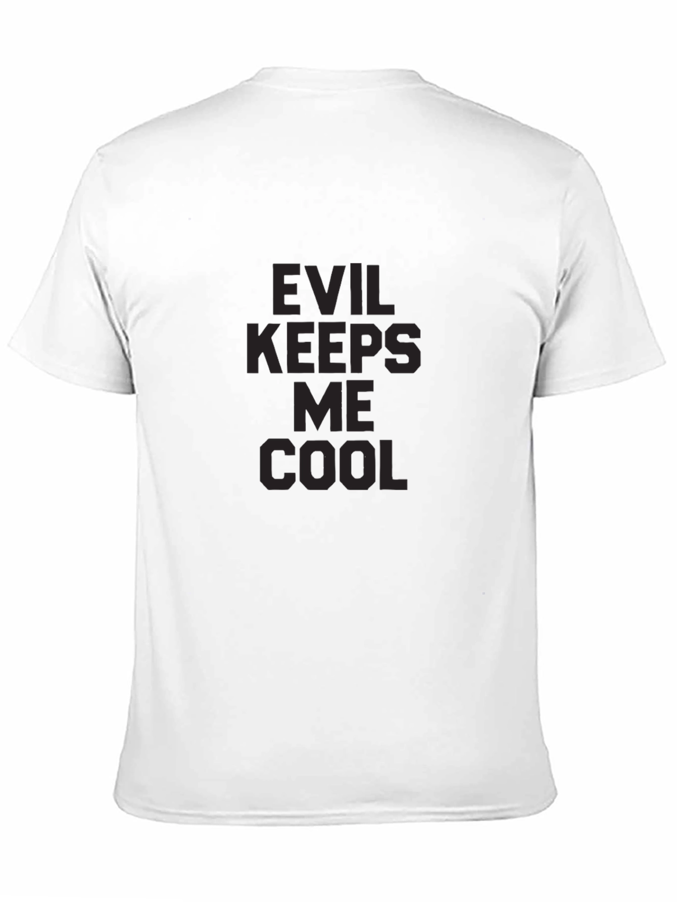 Evil Keeps Me Cool Graphic Tee - Black