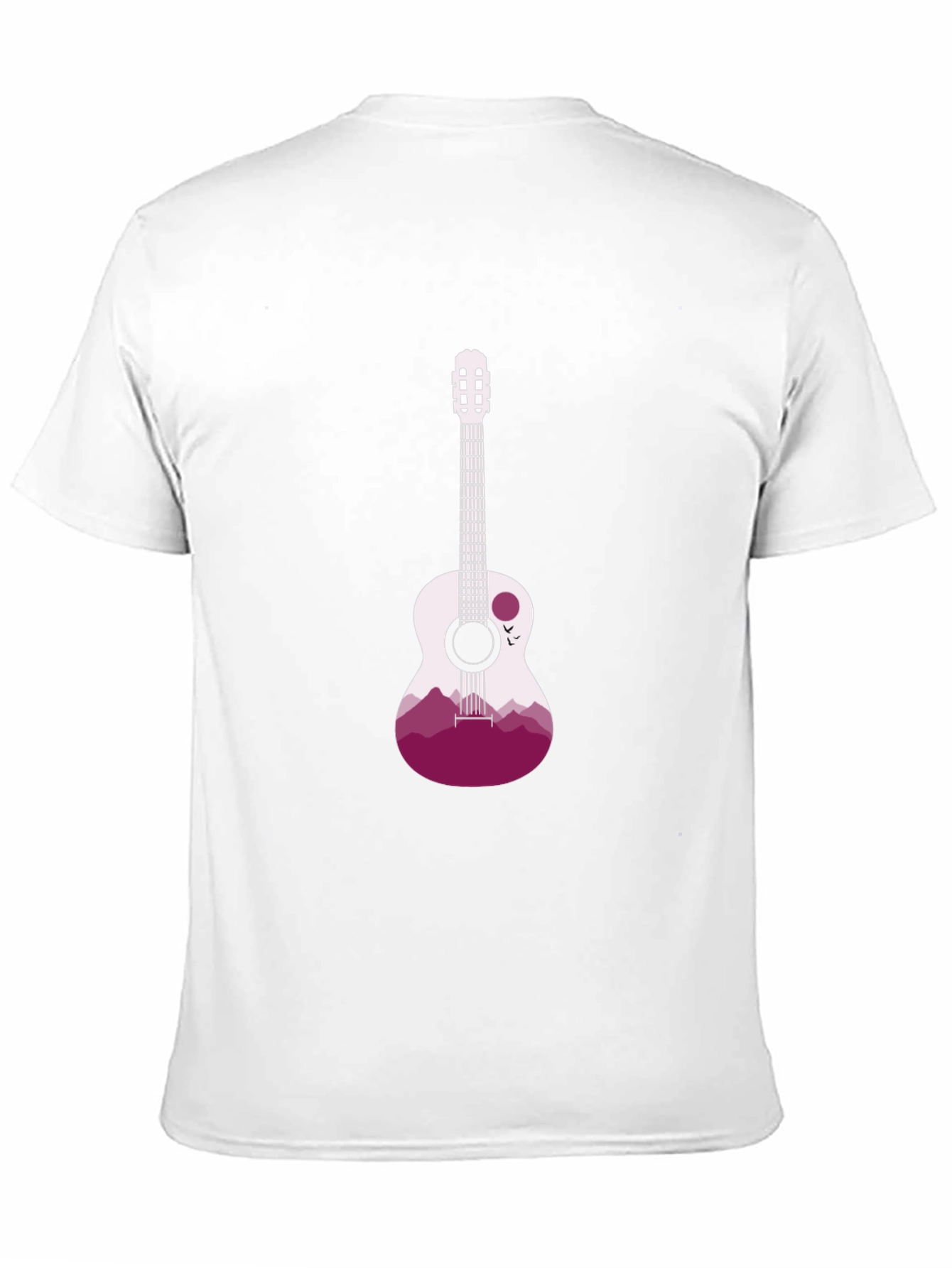 Guitar Mountain Graphic Tee - Stylish Black T-Shirt