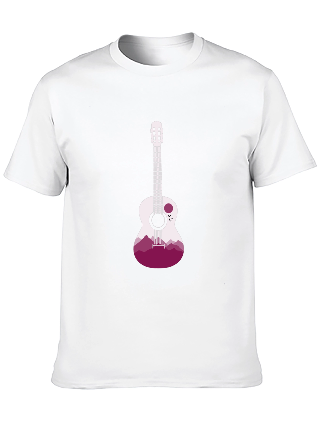 Guitar Mountain Graphic Tee - Stylish Black T-Shirt