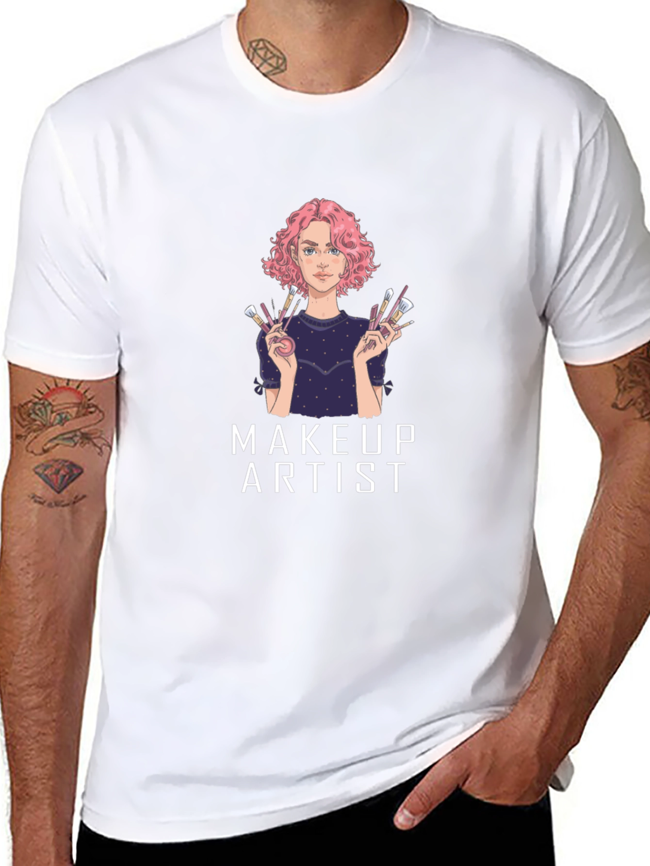 Makeup Artist Graphic T-Shirt - Unisex Cotton Tee