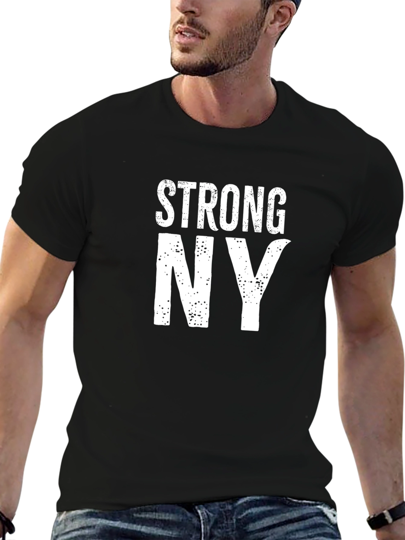 Strong NY Graphic Tee - Mens Black T-Shirt