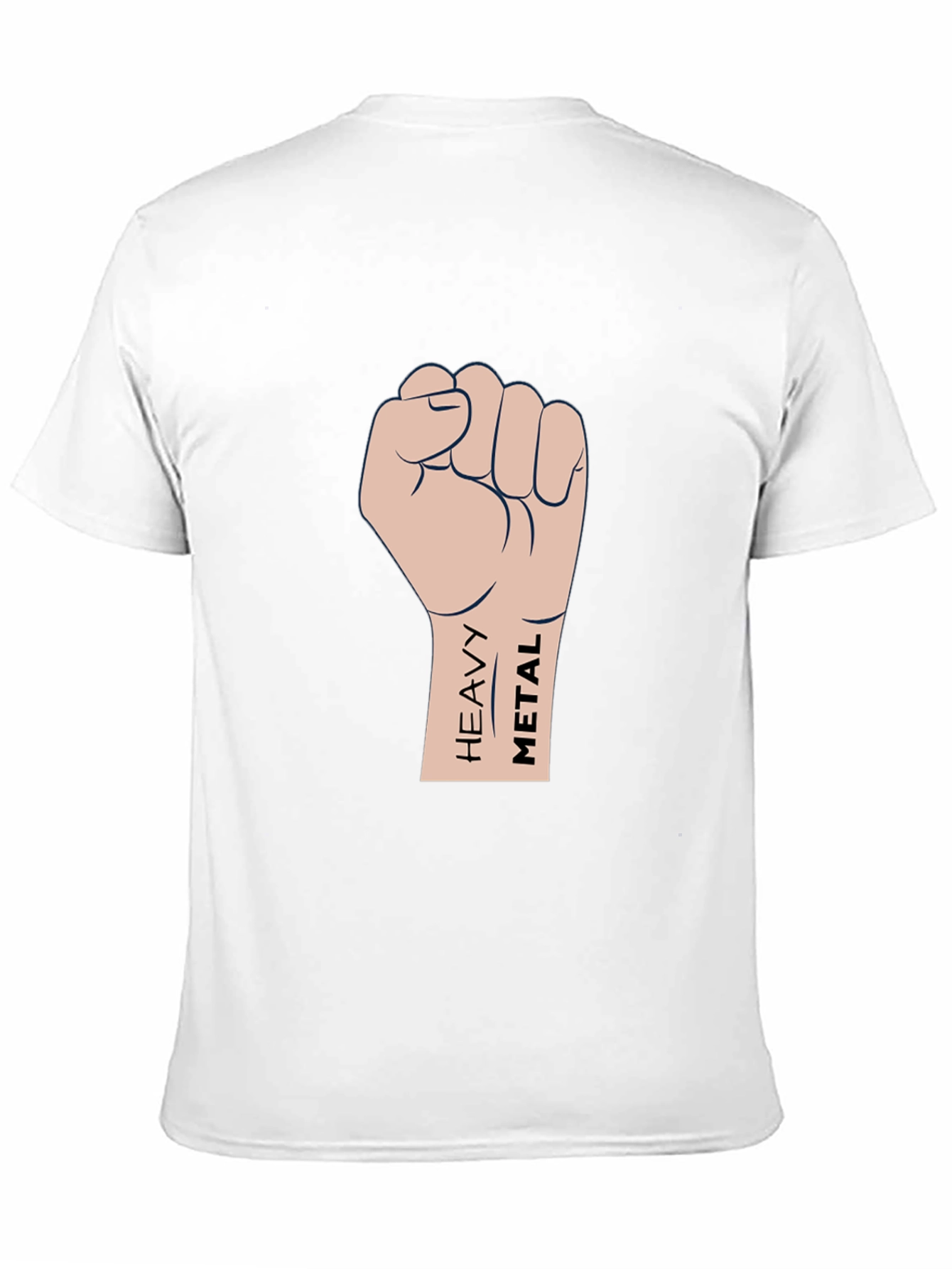 Heavy Metal Fist Graphic T-Shirt - Black Cotton Tee