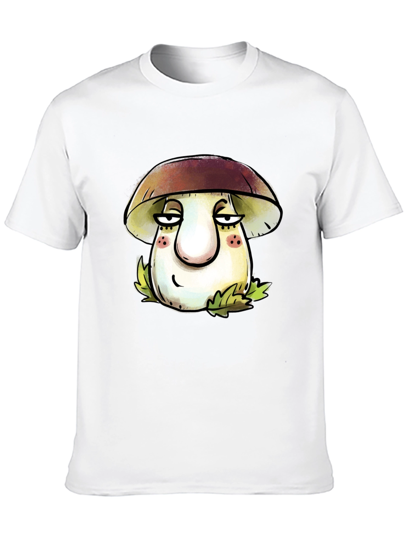 Mushroom Cartoon T-Shirt - Unisex Black Tee