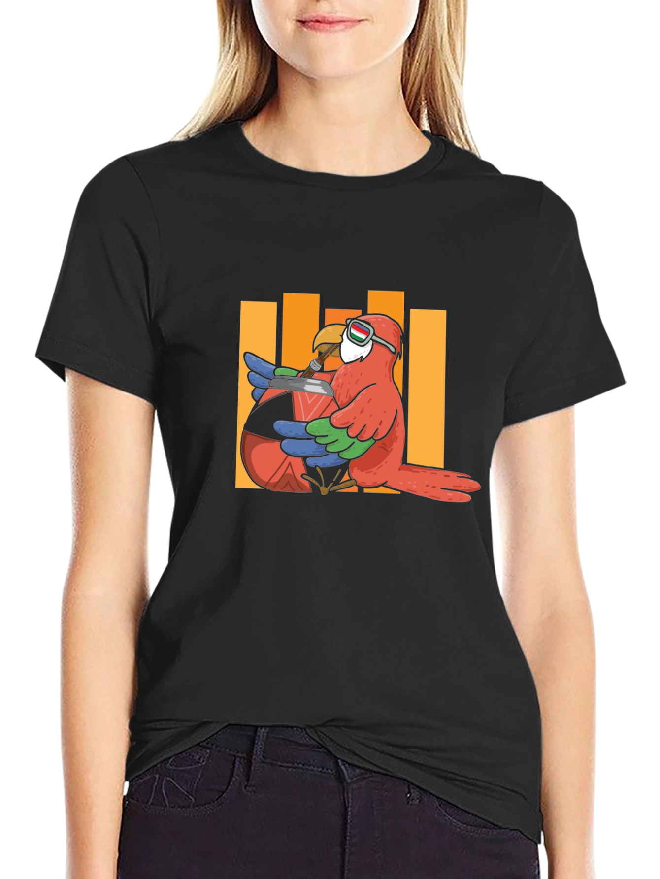 Parrot Drinking Mate T-Shirt - Unique Graphic Tee