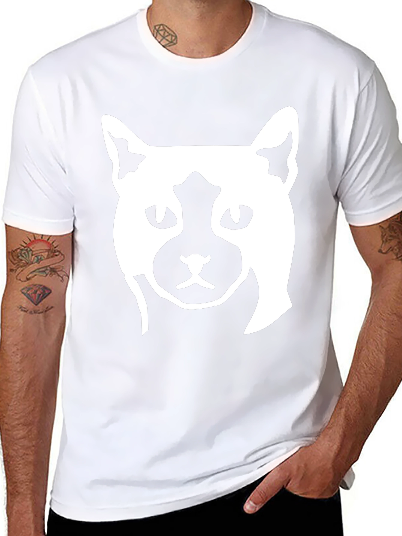 Cat Graphic Print T-Shirt