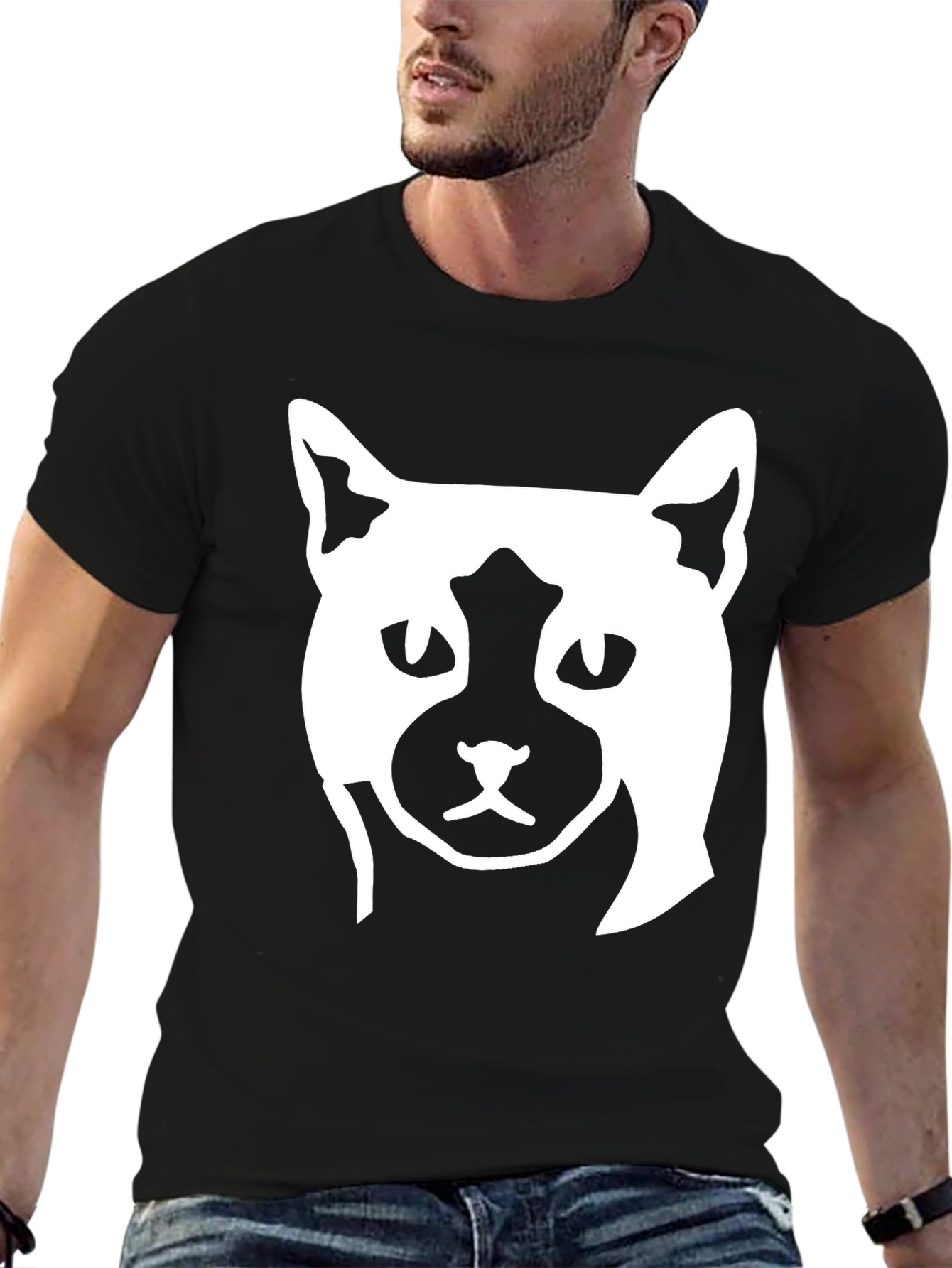 Cat Graphic Print T-Shirt