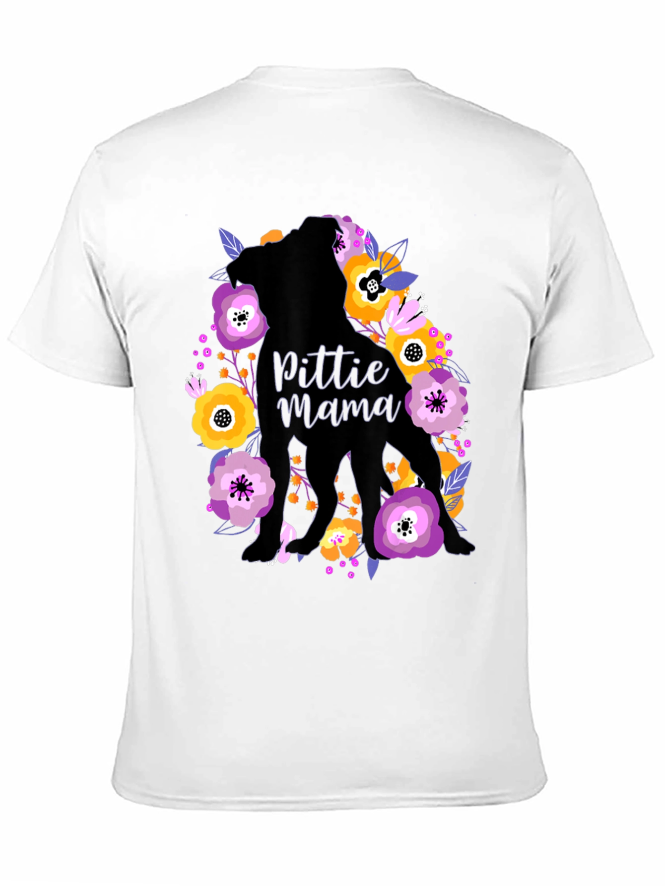 Pittie Mama Floral T-Shirt - Dog Lover Gift