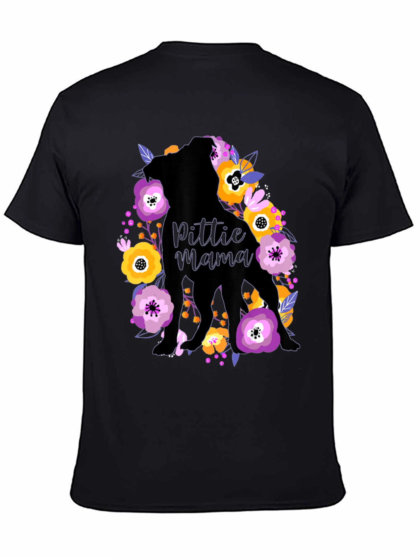 Pittie Mama Floral T-Shirt - Dog Lover Gift