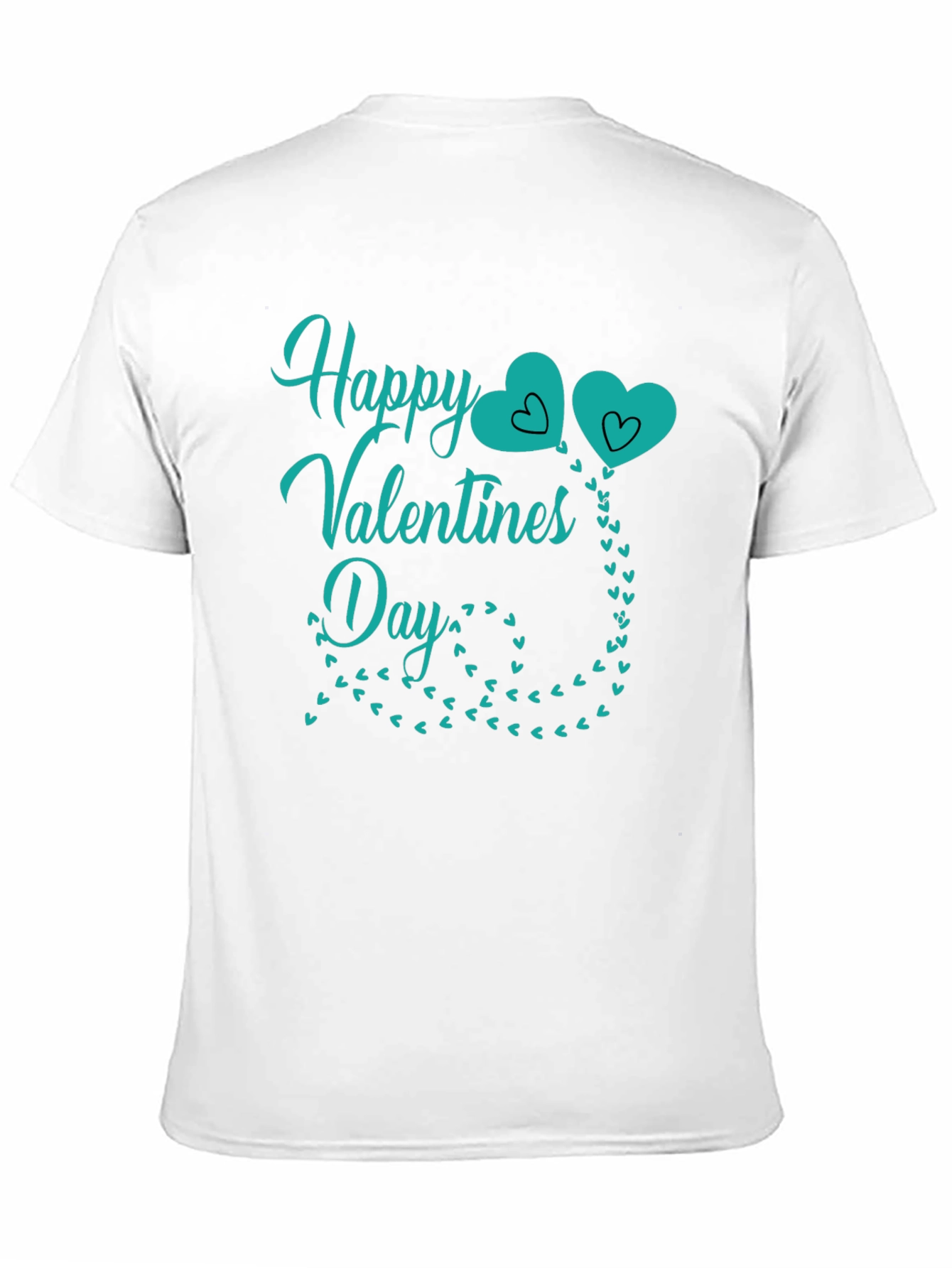 Happy Valentines Day Black Graphic Tee