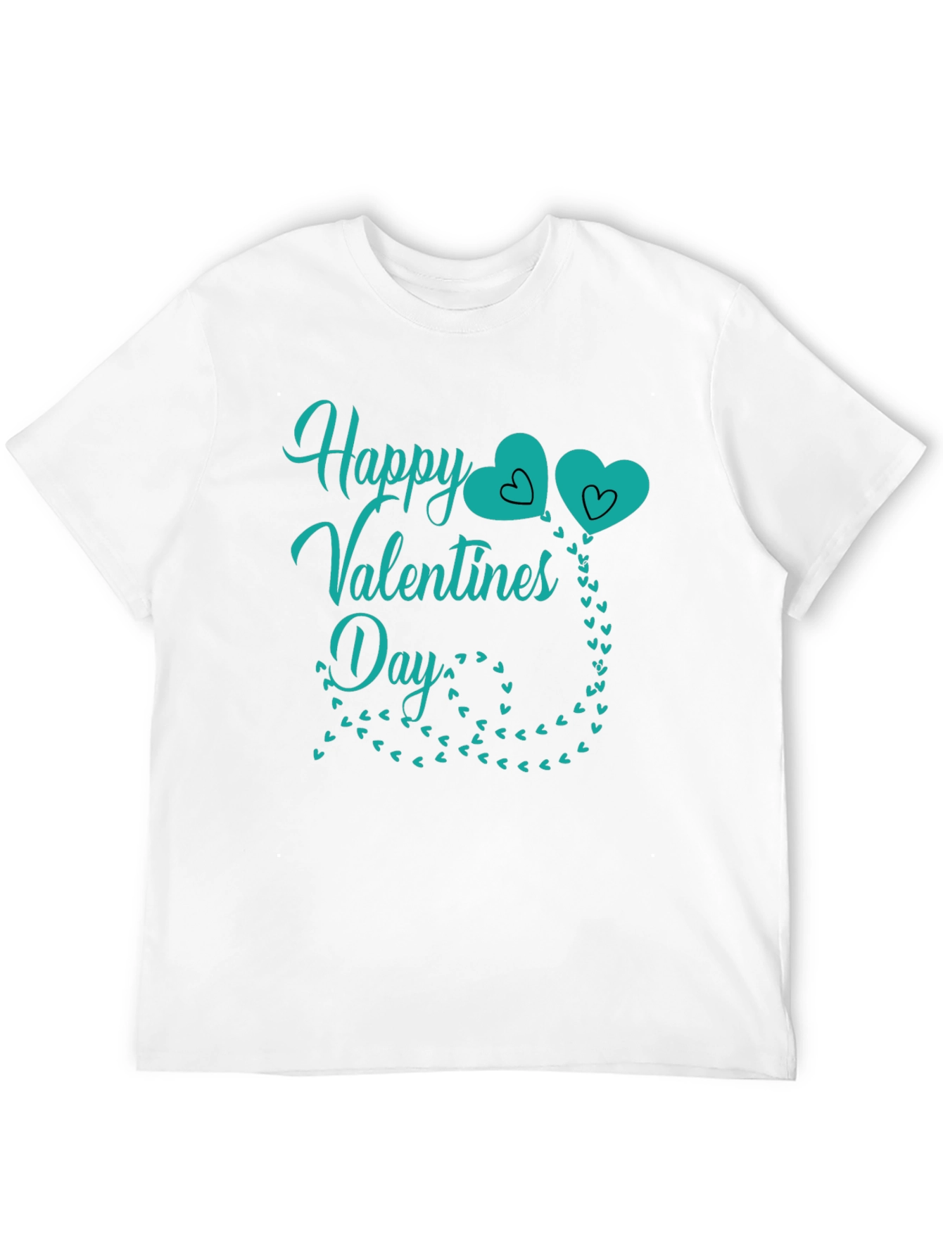 Happy Valentines Day Black Graphic Tee