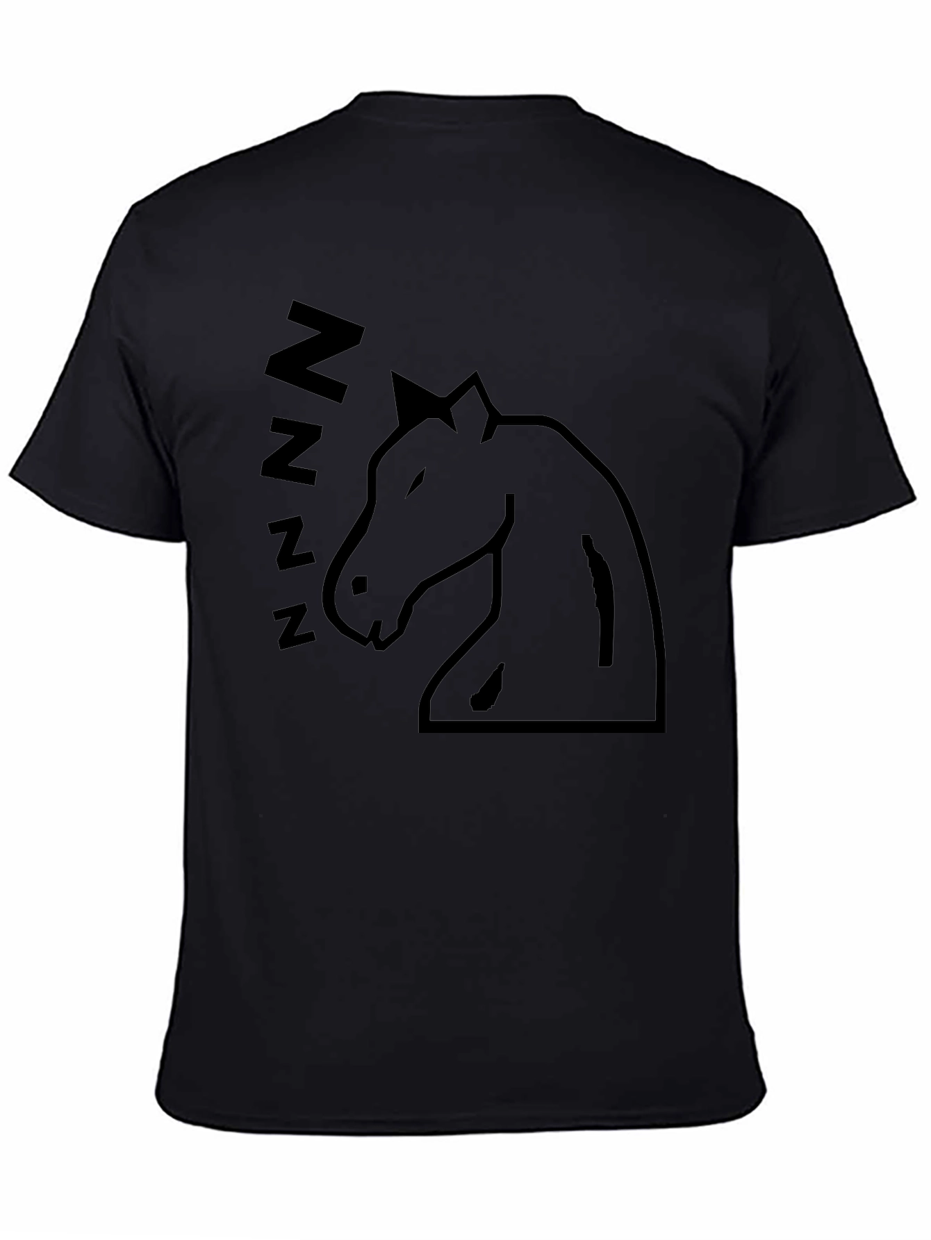 Sleeping Horse Graphic T-Shirt - Black