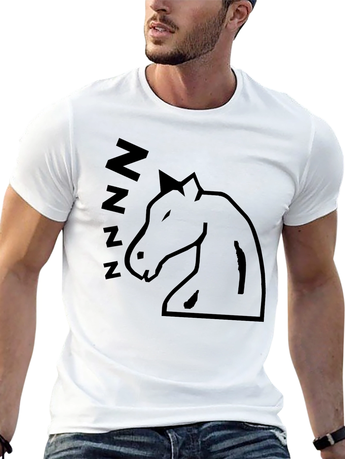 Sleeping Horse Graphic T-Shirt - Black