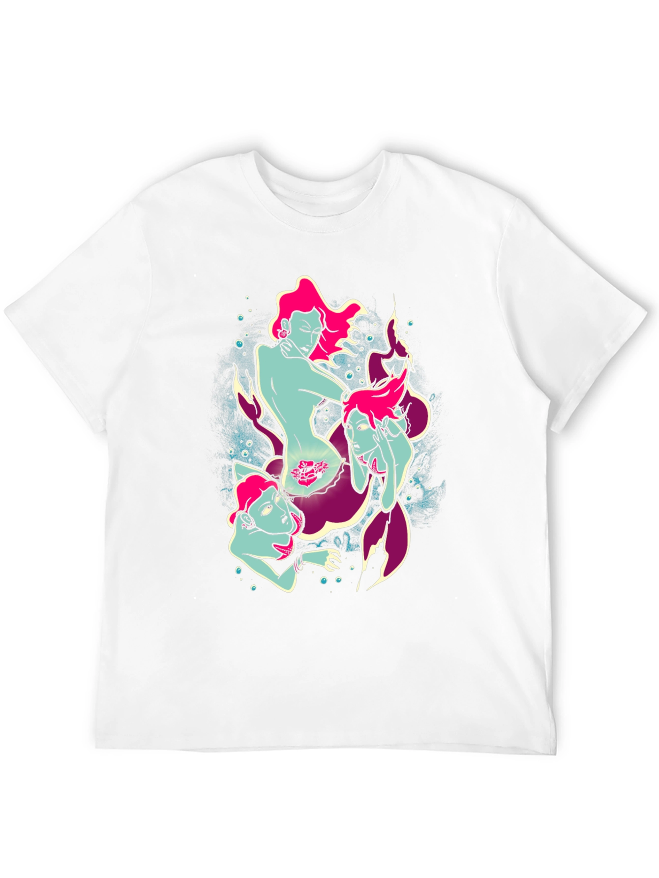 Mermaid Graphic Tee - Unique Sea Siren Design
