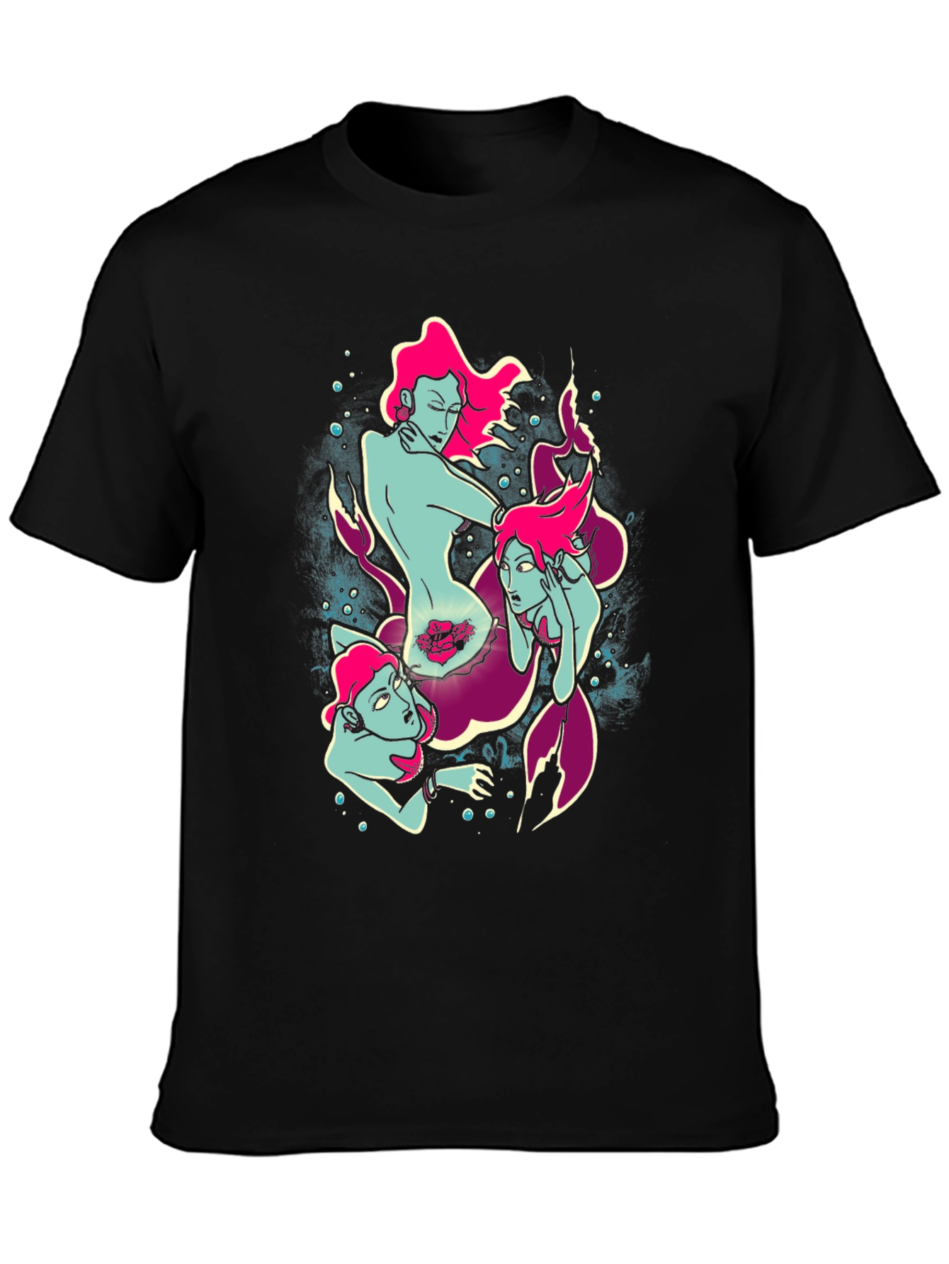 Mermaid Graphic Tee - Unique Sea Siren Design