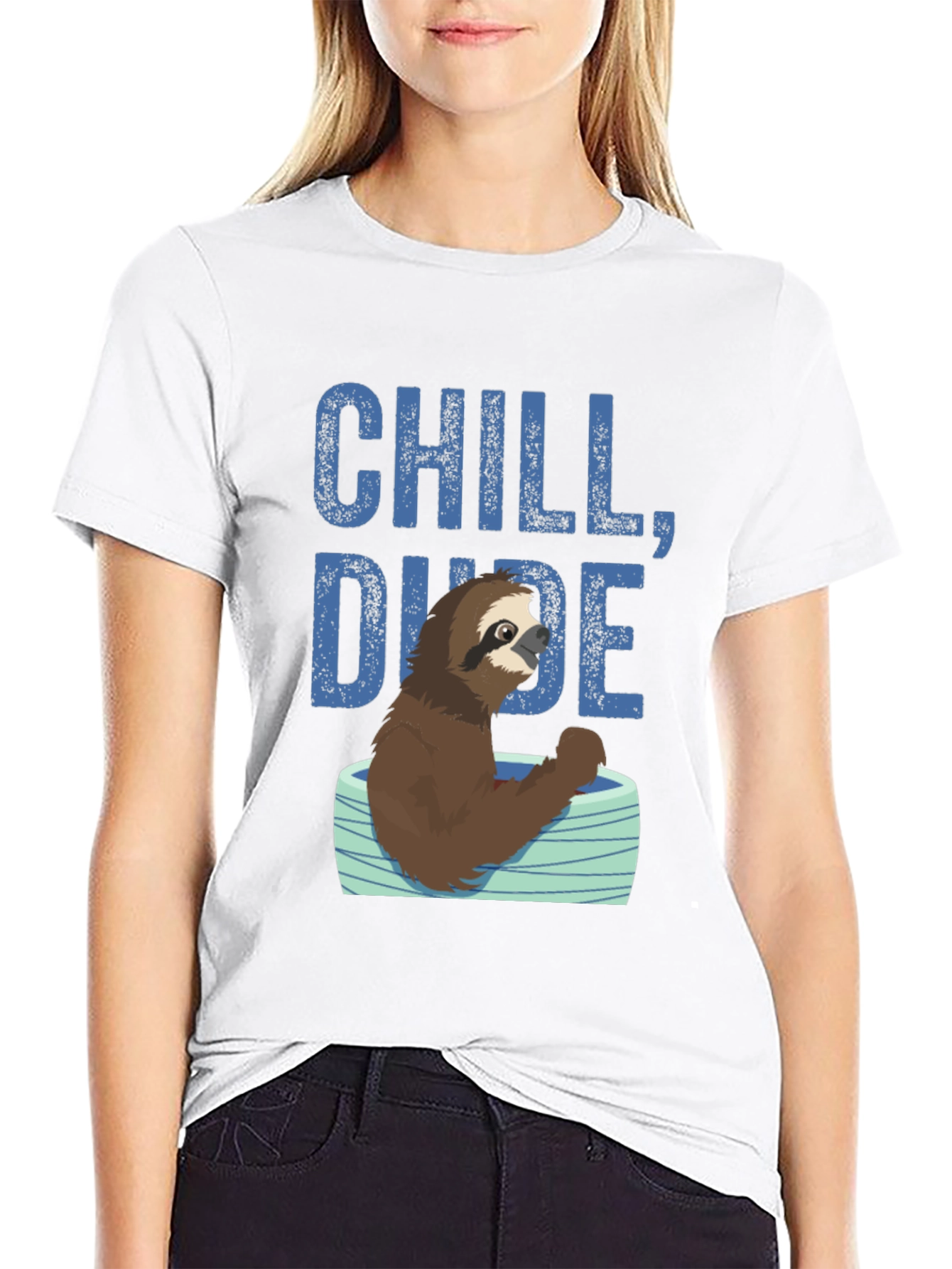 Chill Dude Sloth Graphic Tee - Relaxed Fit