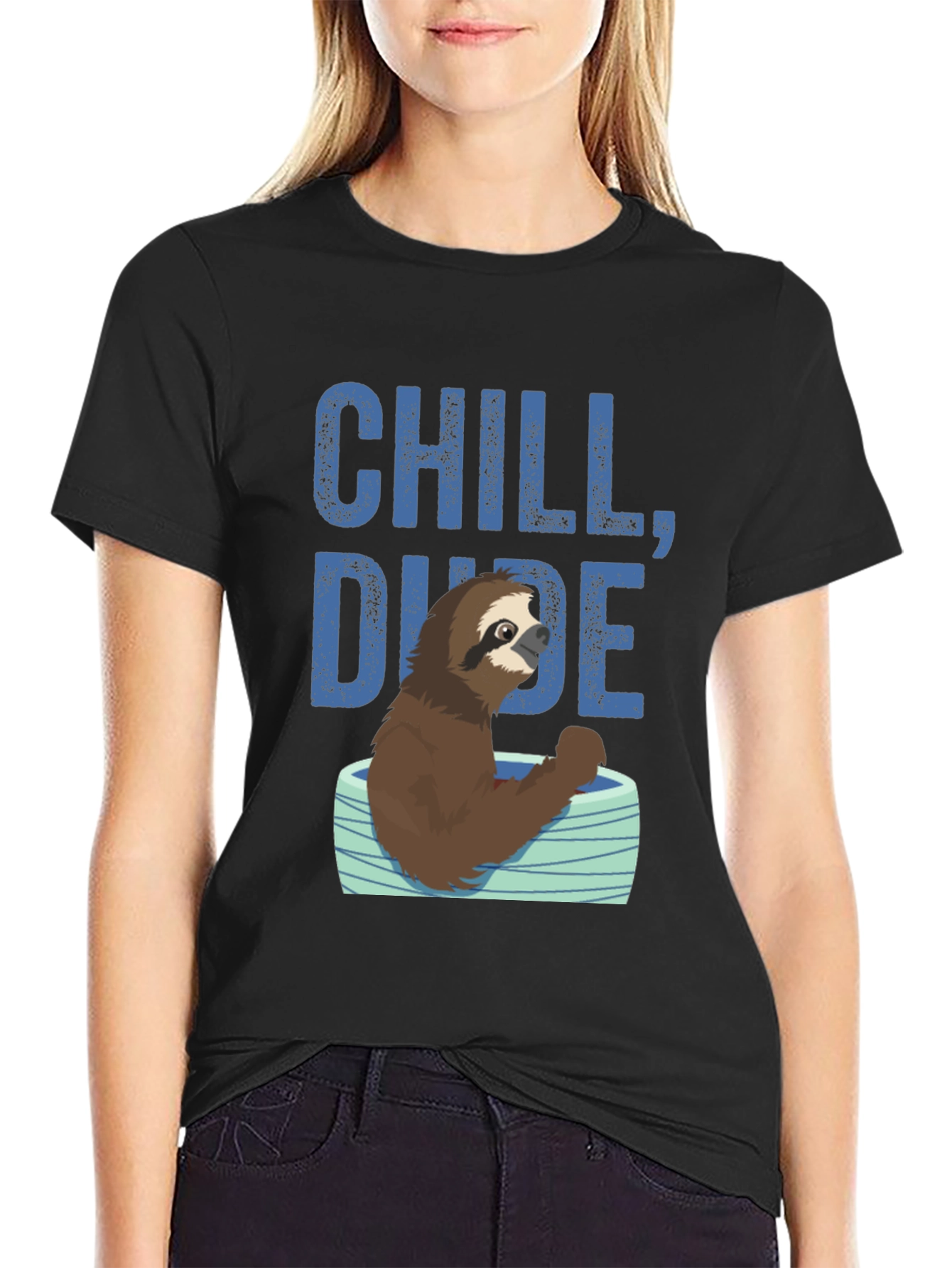 Chill Dude Sloth Graphic Tee - Relaxed Fit