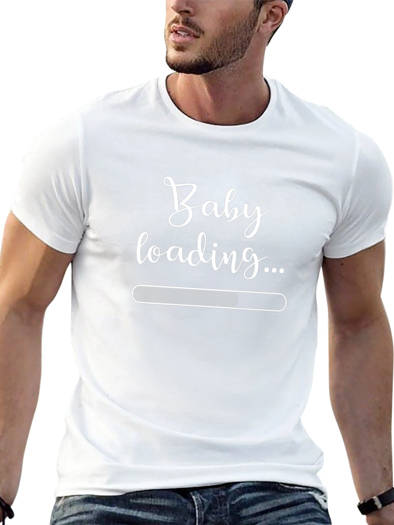 Baby Loading T-Shirt - Expecting Dad Announcement Tee