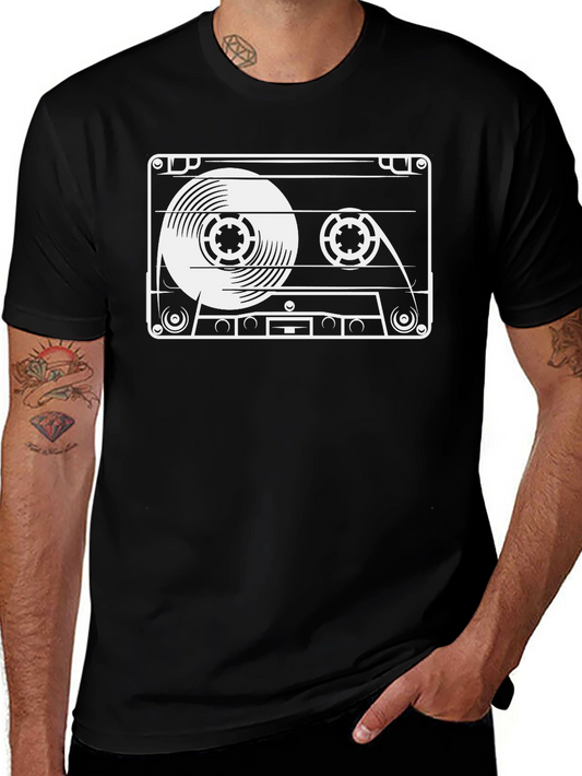Retro Cassette Tape Graphic Tee - Vintage Style