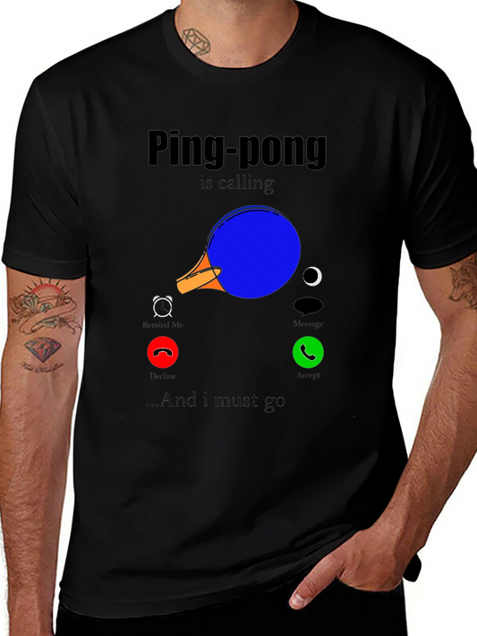 Ping Pong Calling T-Shirt - Humorous Table Tennis Tee
