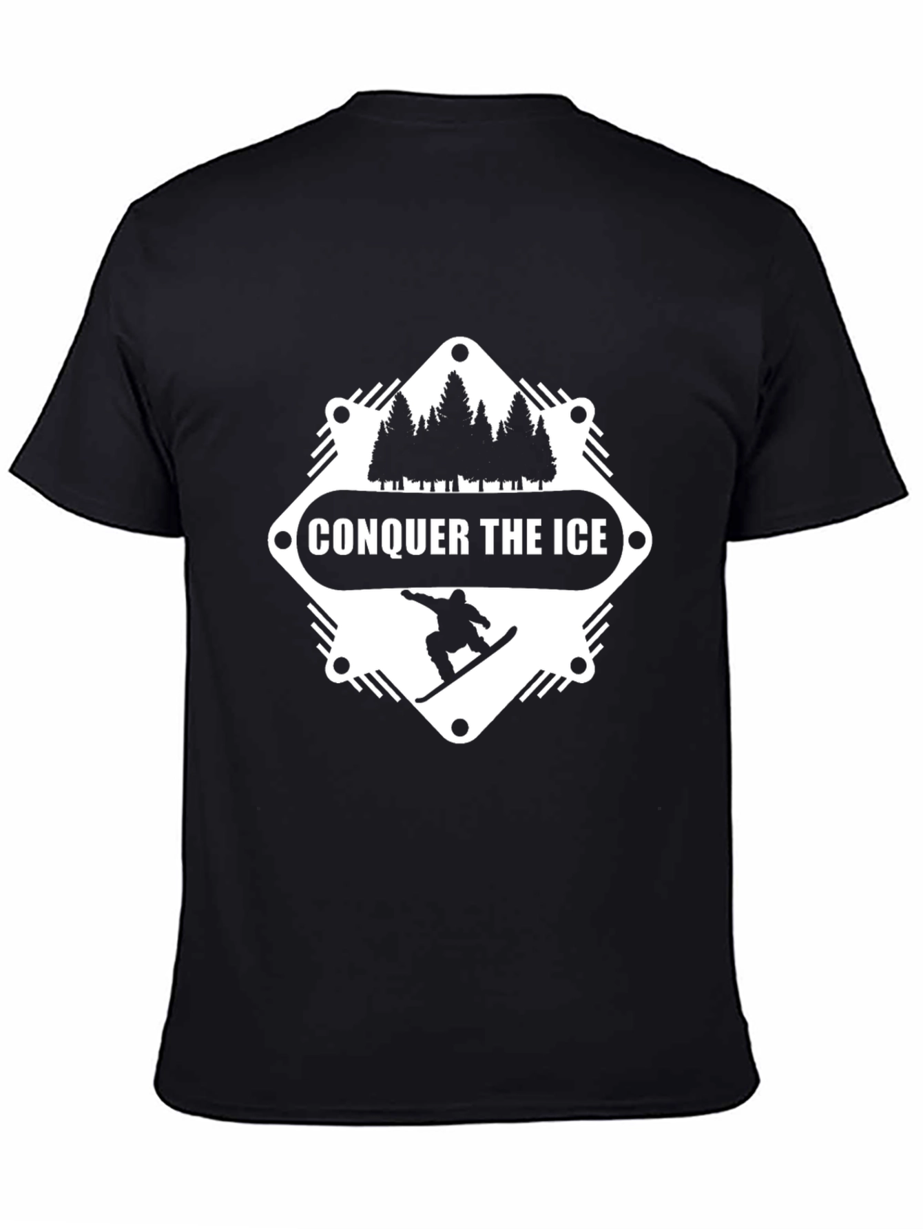 Conquer the Ice Graphic Tee - Snowboarder Shirt