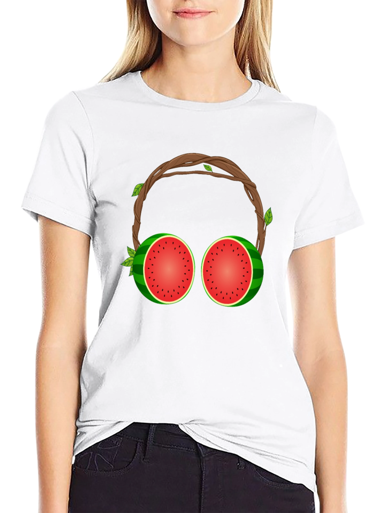 Watermelon Headphones Graphic T-Shirt