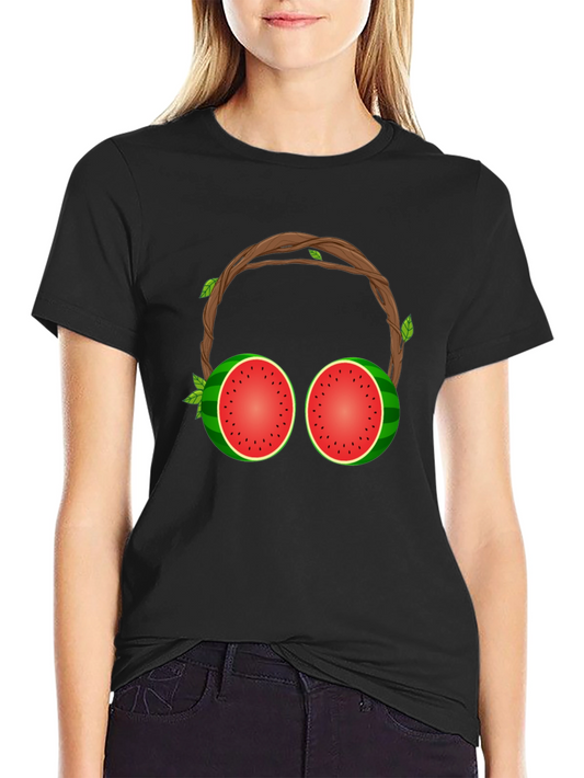 Watermelon Headphones Graphic T-Shirt
