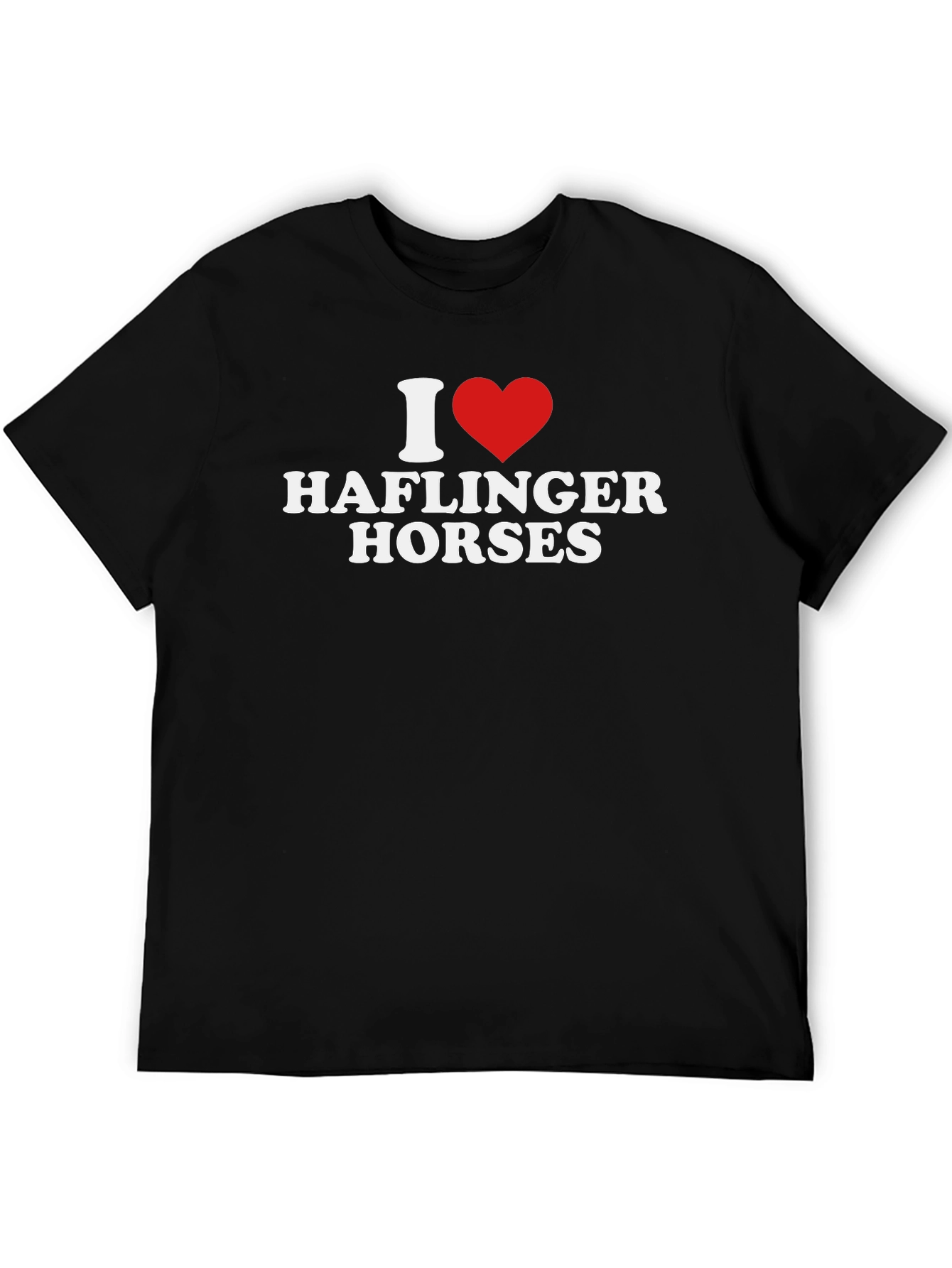 I Heart Haflinger Horses Black T-Shirt