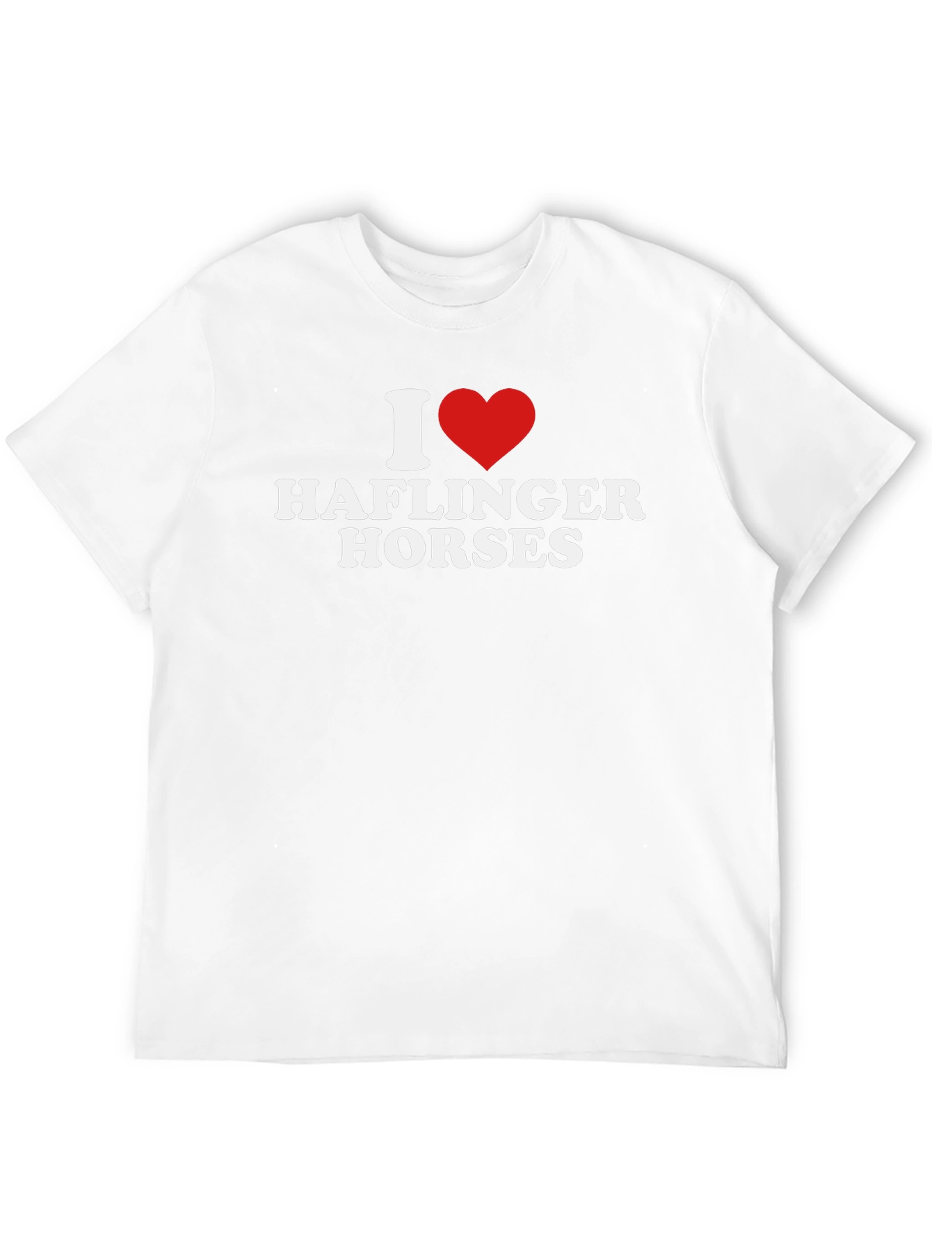 I Heart Haflinger Horses Black T-Shirt