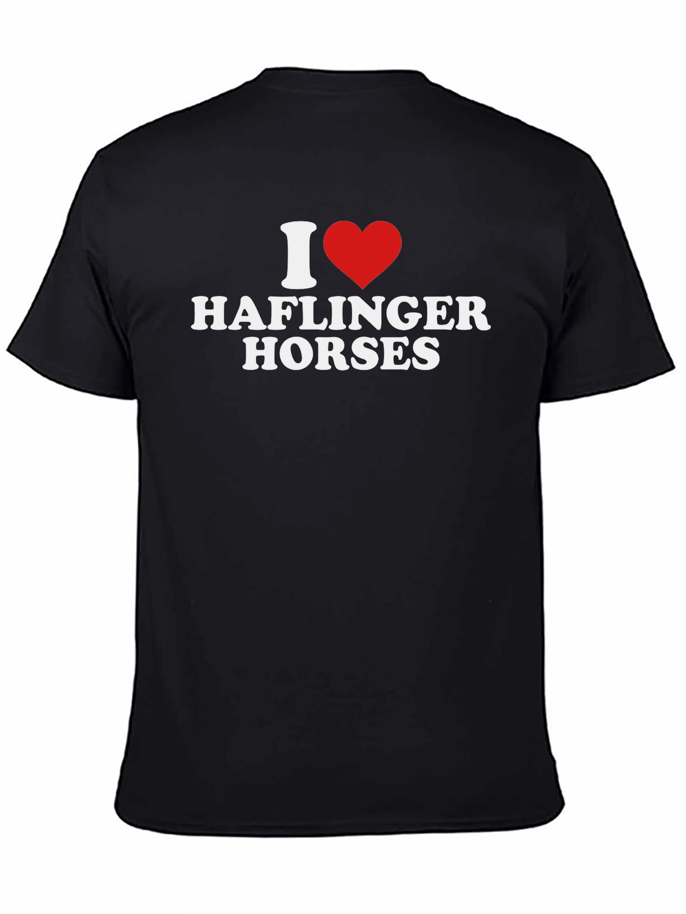 I Heart Haflinger Horses Black T-Shirt