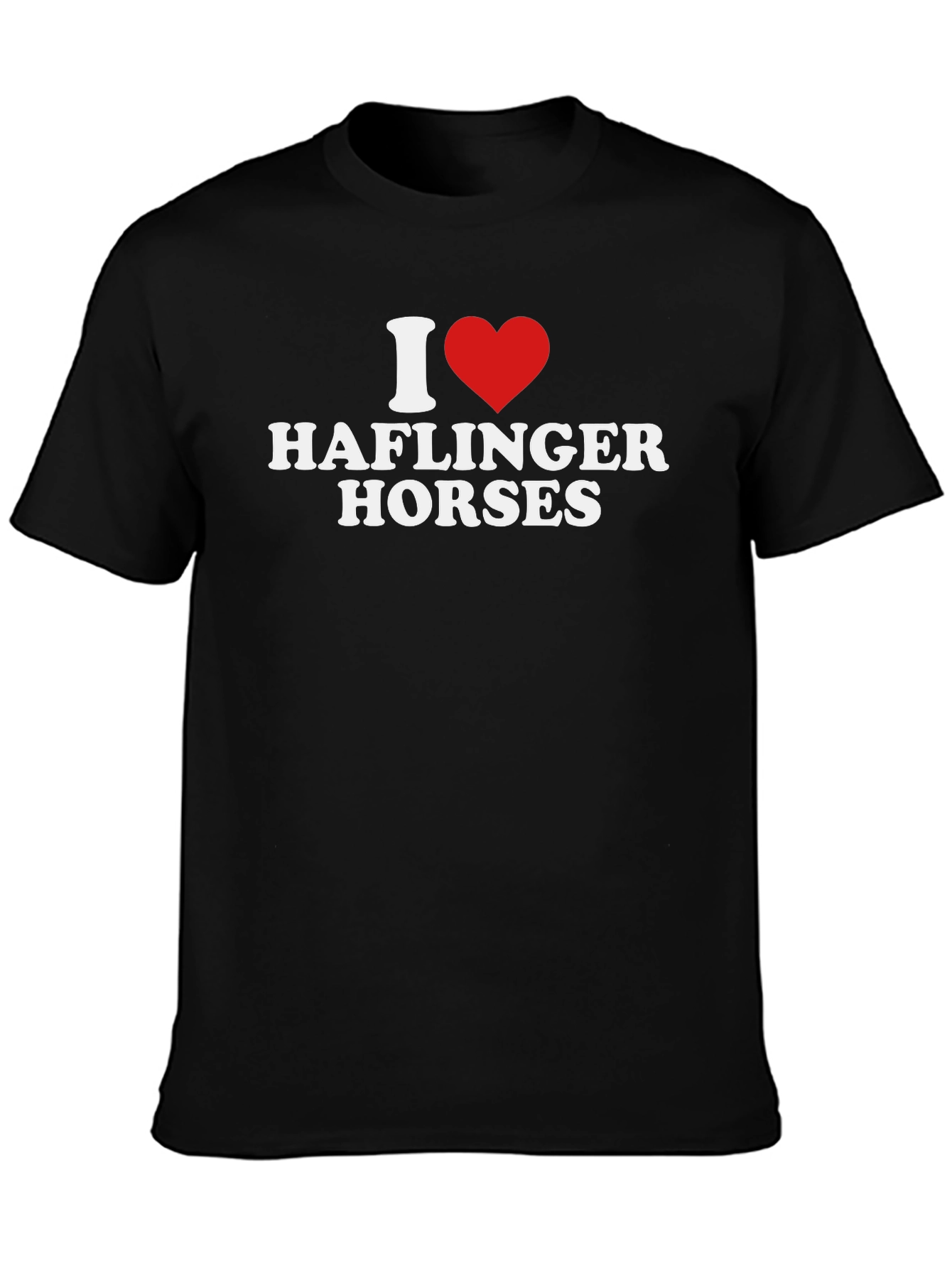 I Heart Haflinger Horses Black T-Shirt