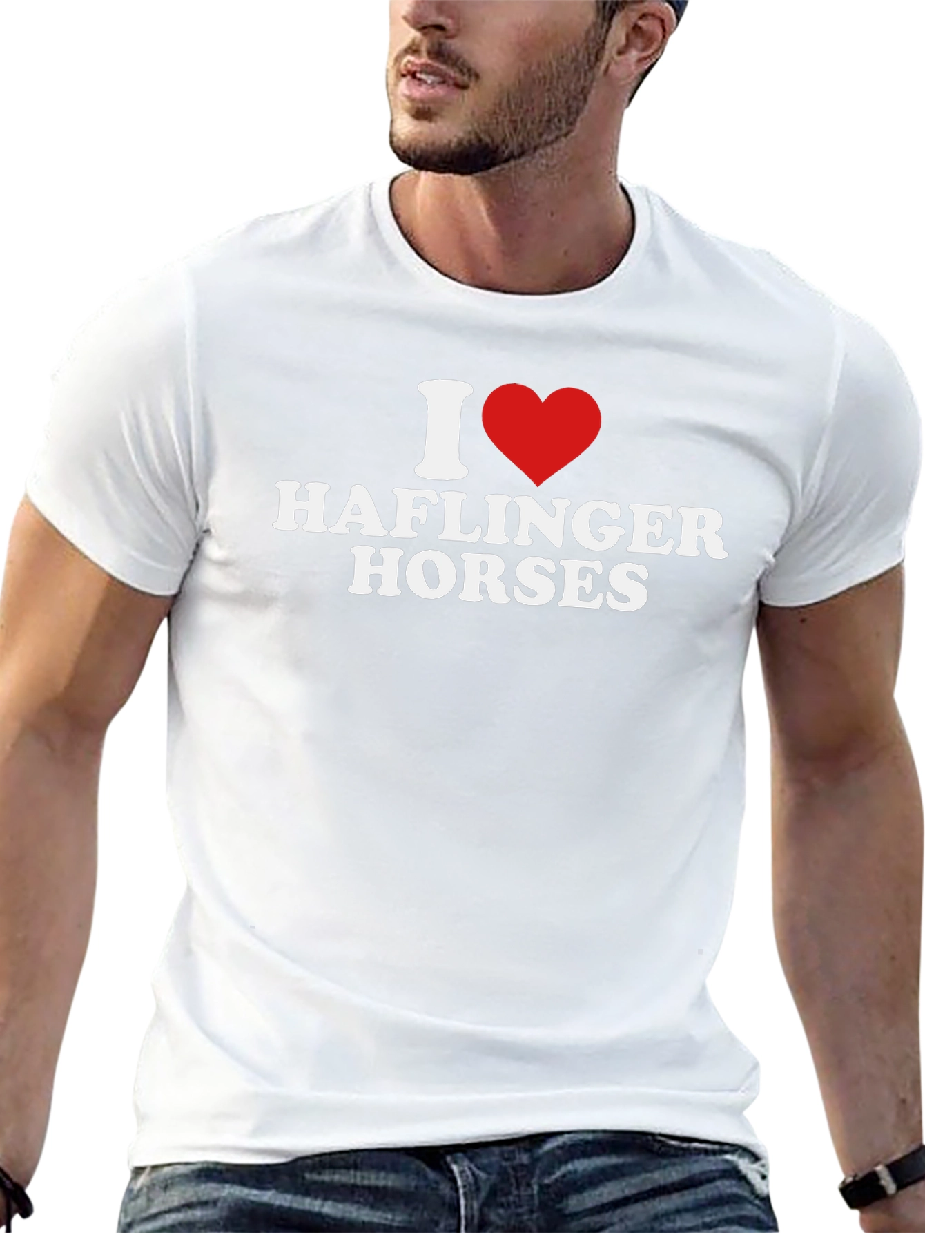 I Heart Haflinger Horses Black T-Shirt