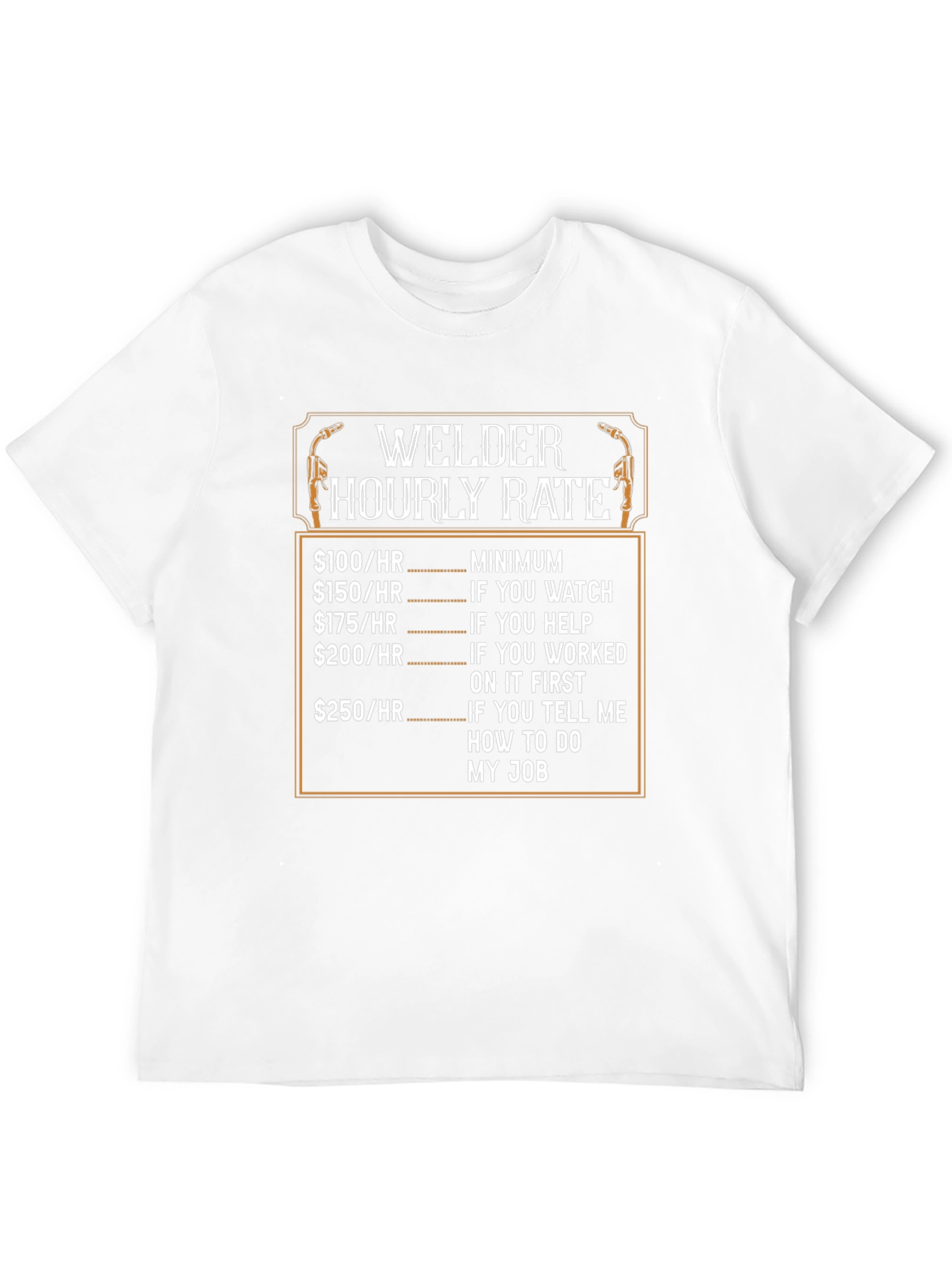 Welder Hourly Rate Black Graphic T-Shirt