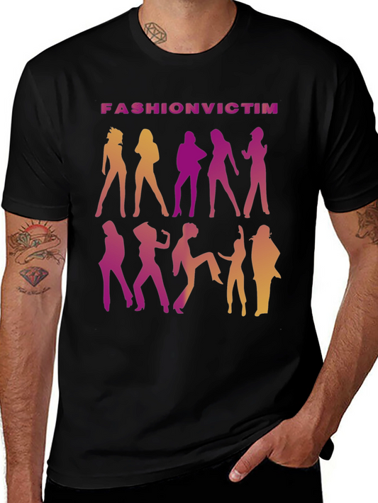 Fashion Victim Graphic T-Shirt - Retro Disco Style