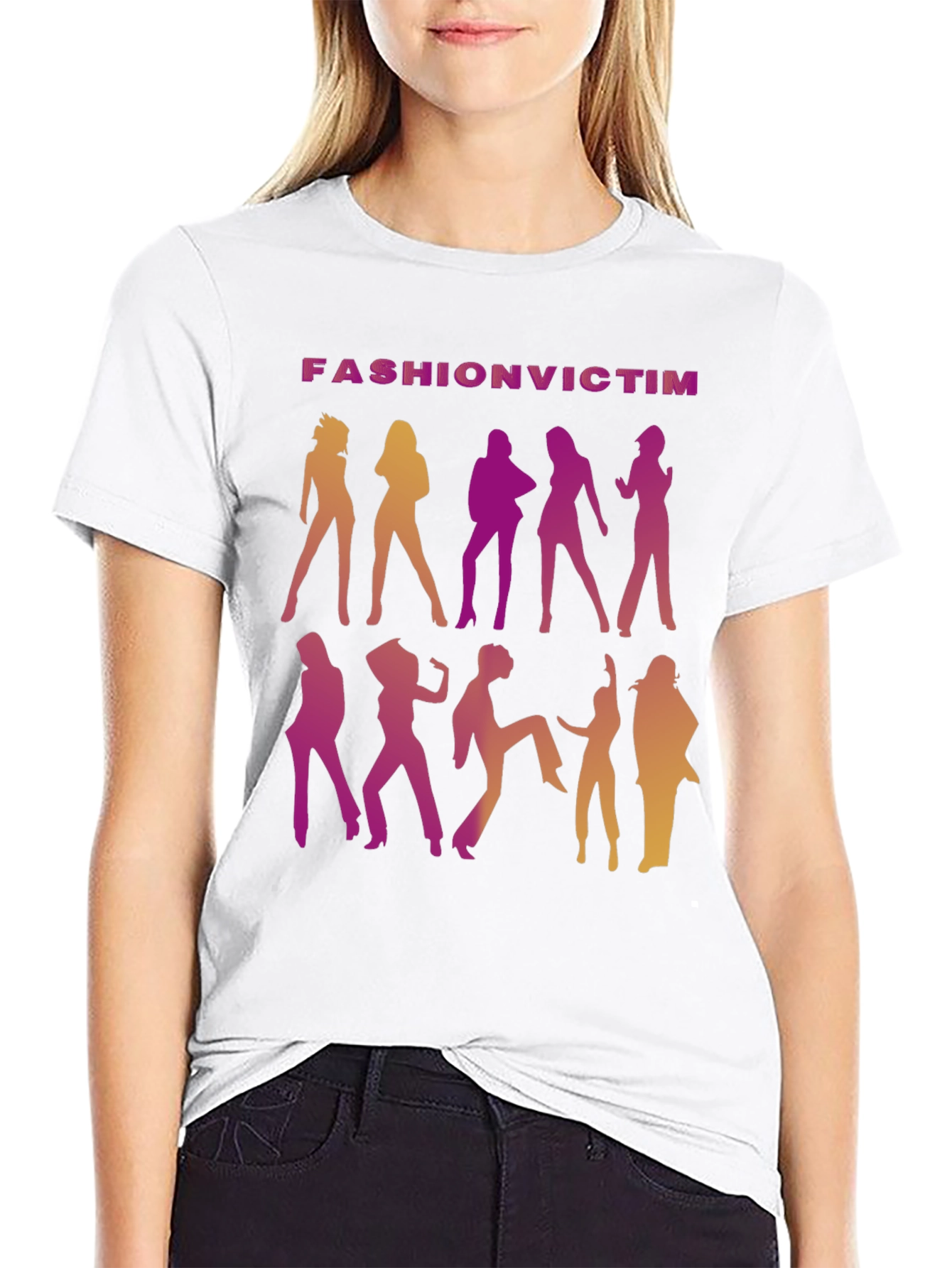 Fashion Victim Graphic T-Shirt - Retro Disco Style