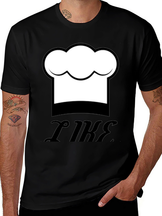 Chef Hat Graphic Black T-Shirt - Funny Cooking Tee