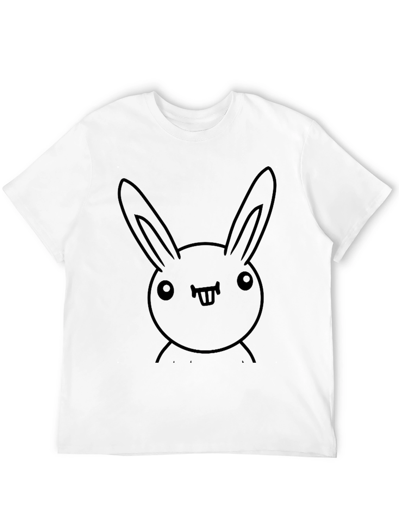Funny Bunny Graphic Black T-Shirt