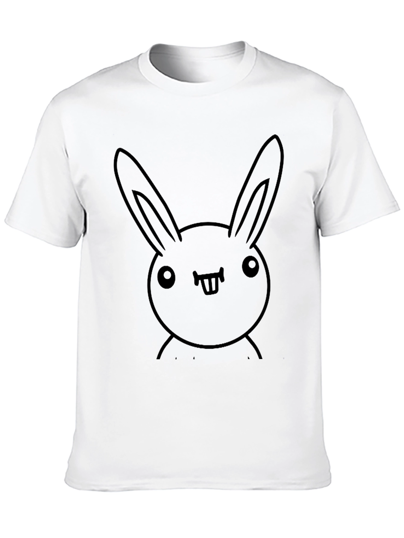 Funny Bunny Graphic Black T-Shirt