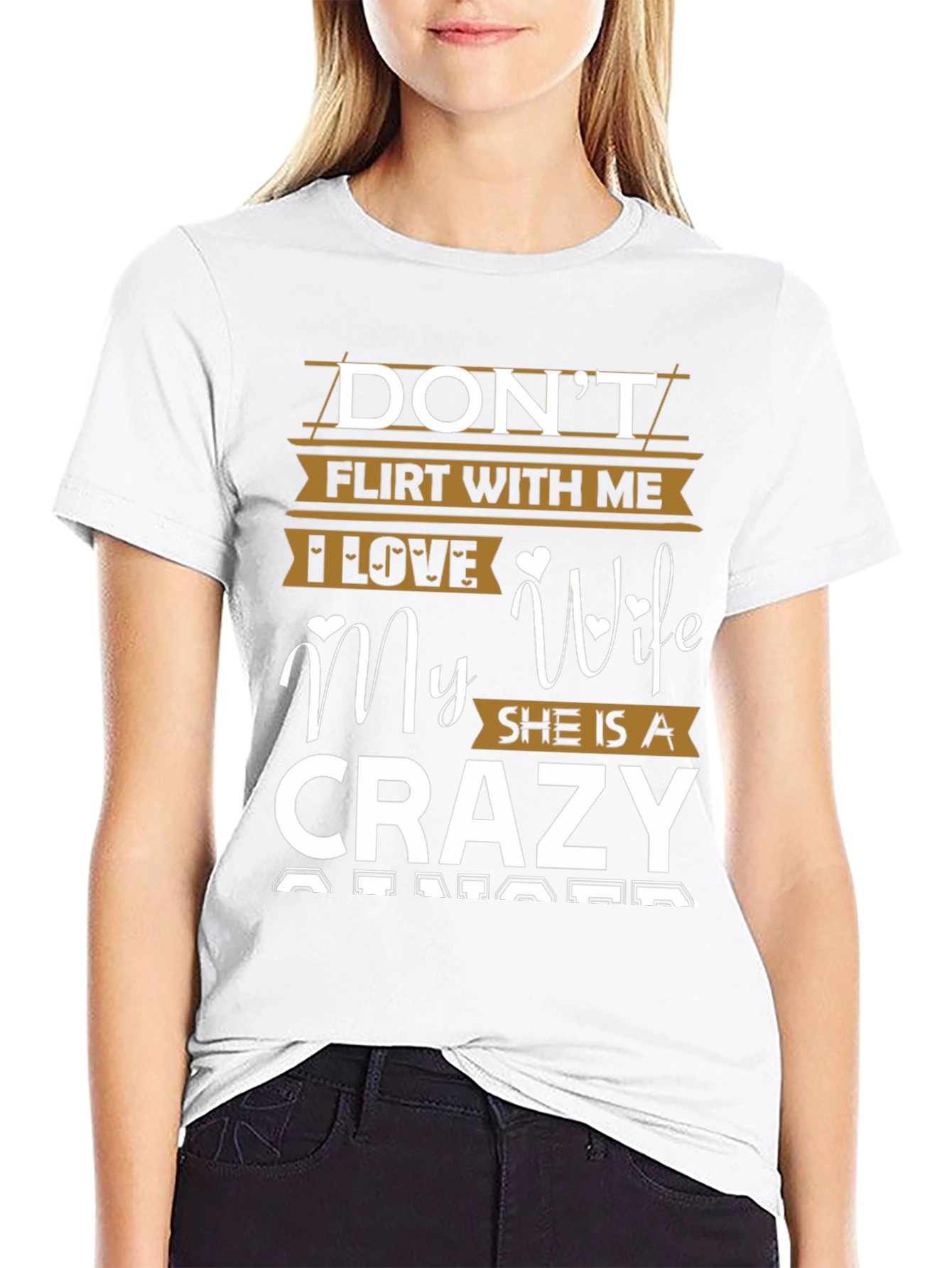 Dont Flirt I Love My Crazy Wife Mens T-Shirt