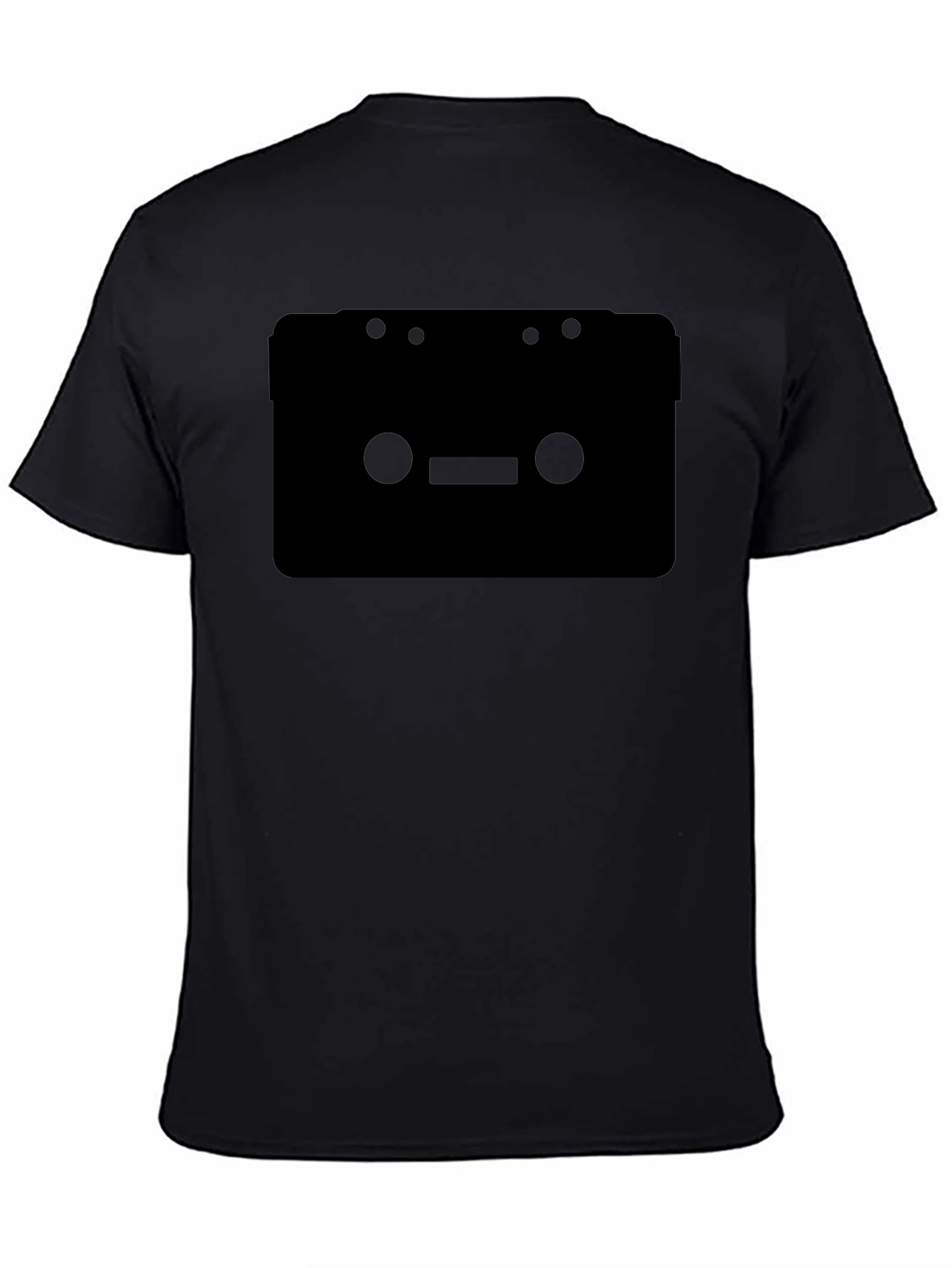 Retro Cassette Tape Graphic Tee - Black