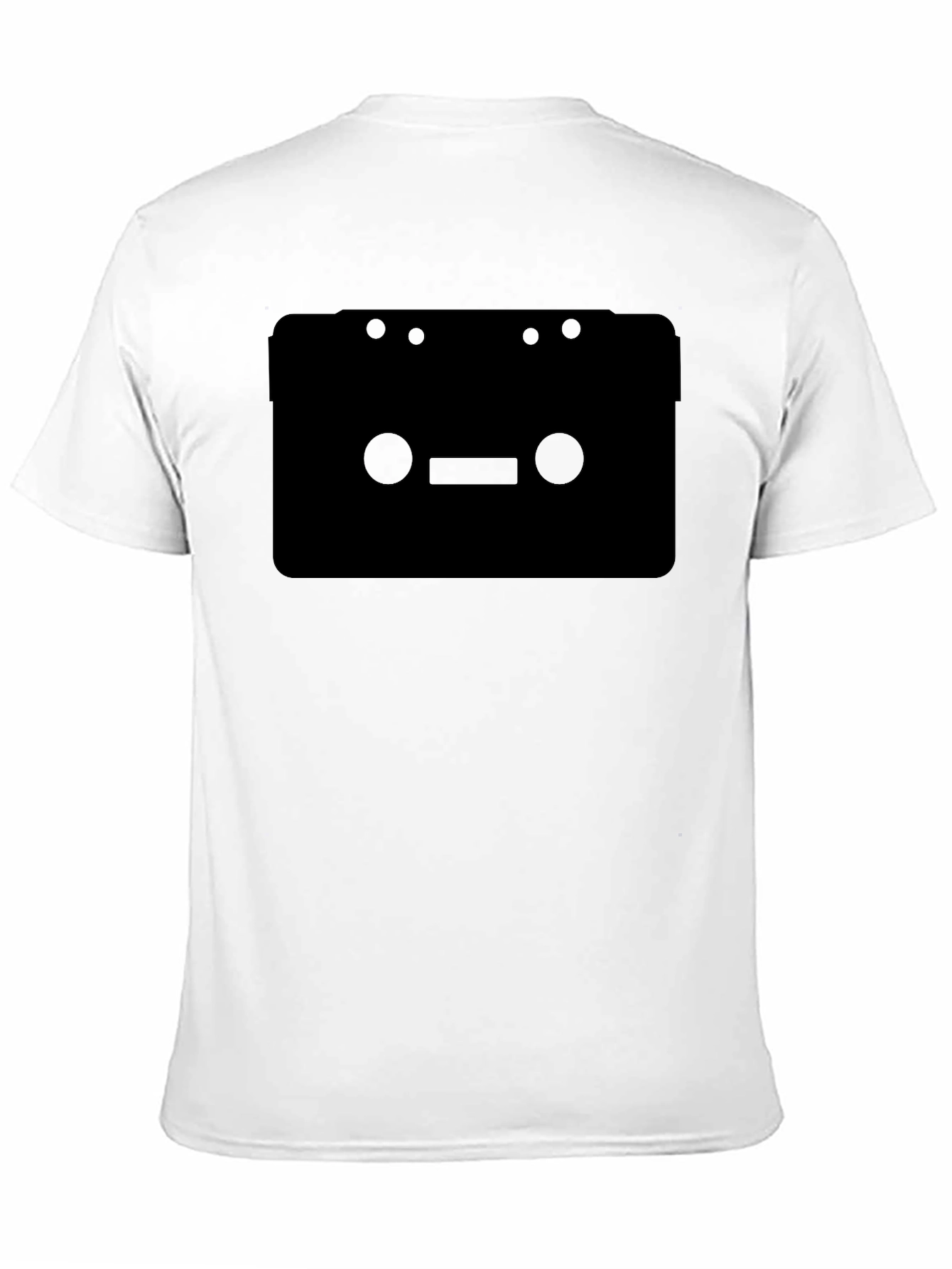 Retro Cassette Tape Graphic Tee - Black