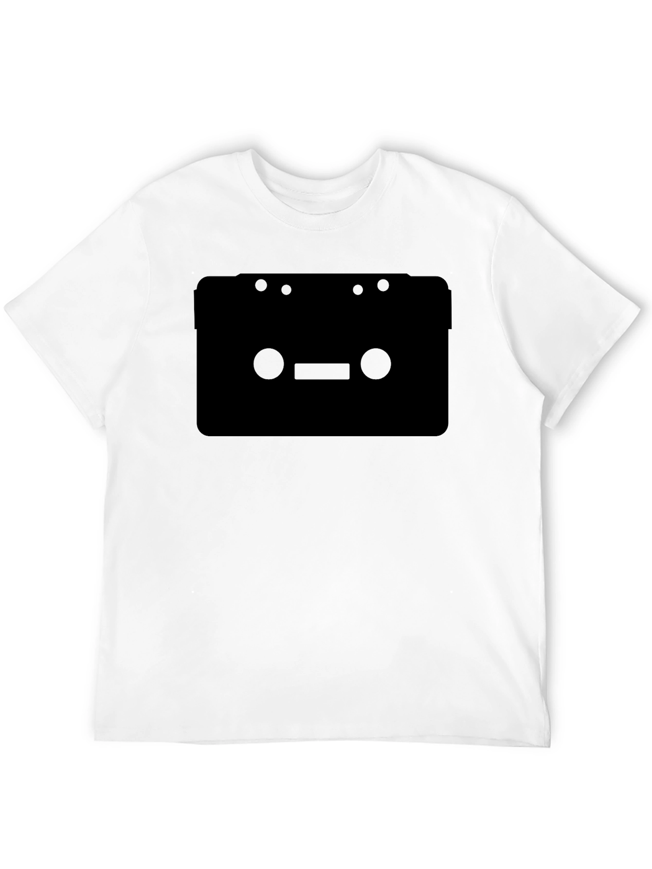 Retro Cassette Tape Graphic Tee - Black