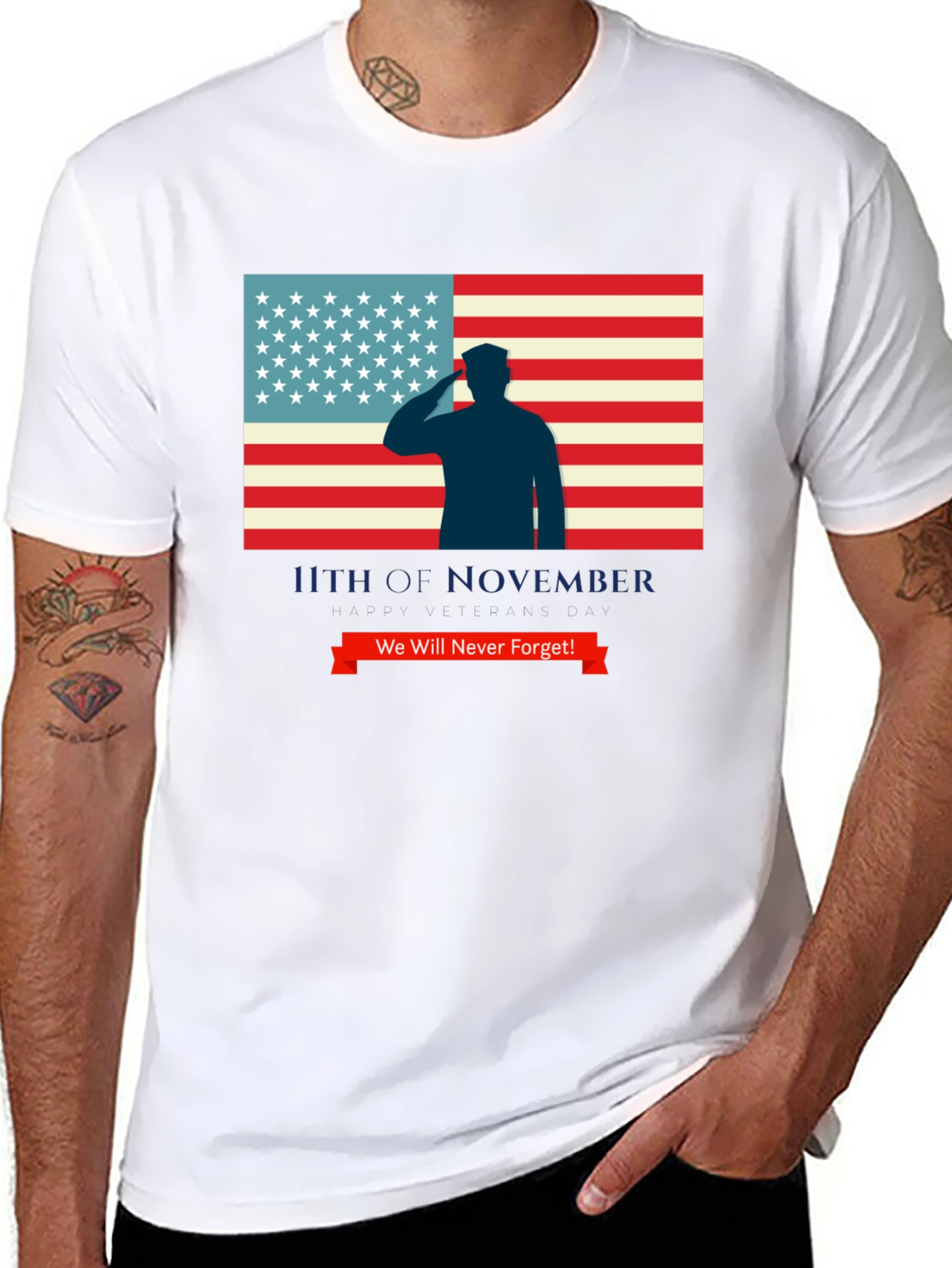 Remembrance Day T-Shirt We Will Never Forget