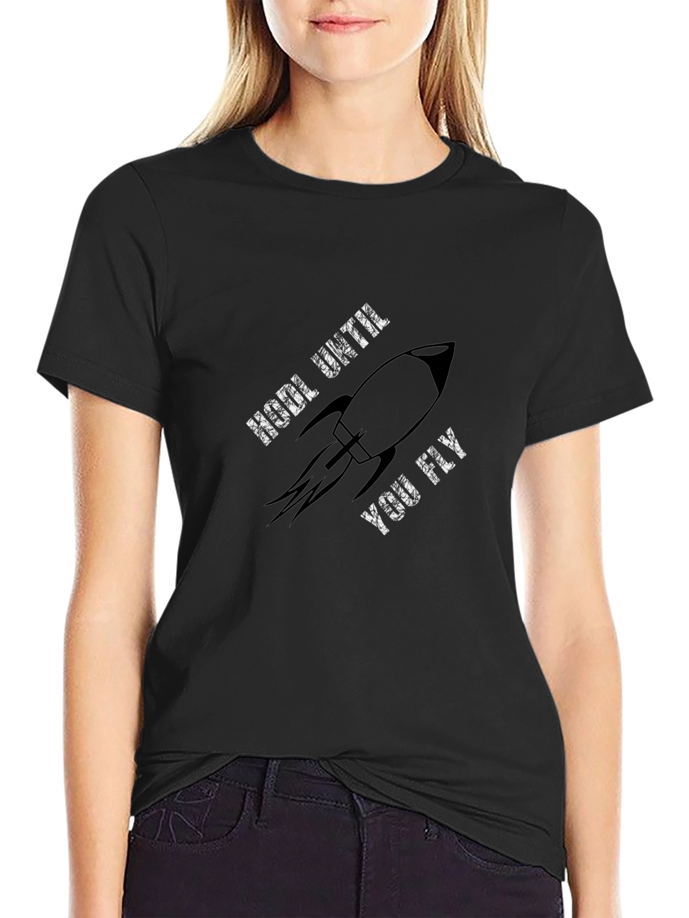 HODL Until You Fly Rocket Graphic T-Shirt