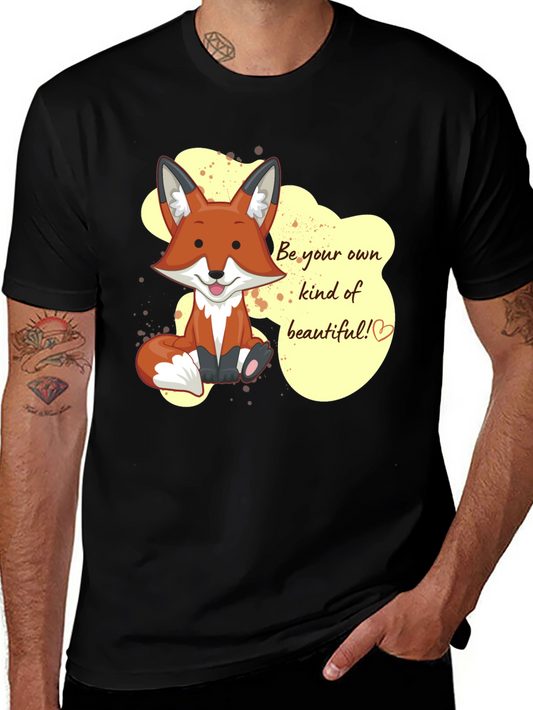 Cute Fox Graphic Tee - Be Your Own Kind of Beautiful