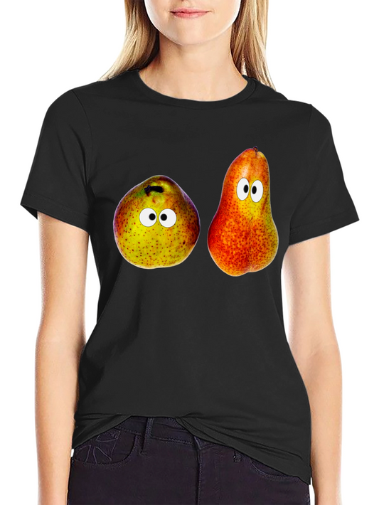 Funny Pear Googly Eyes Graphic Tee - Unisex