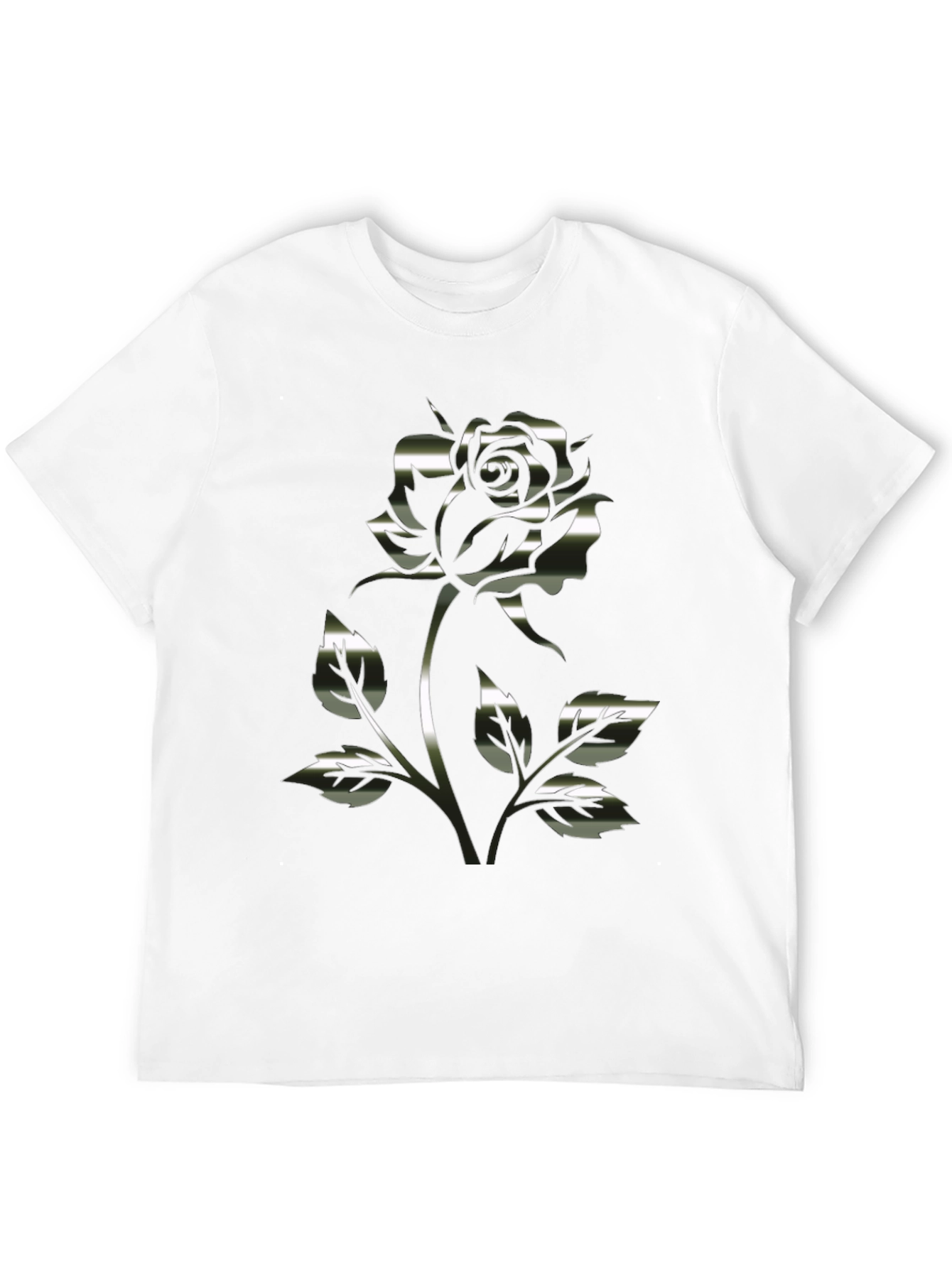 Chrome Rose Graphic Black T-Shirt