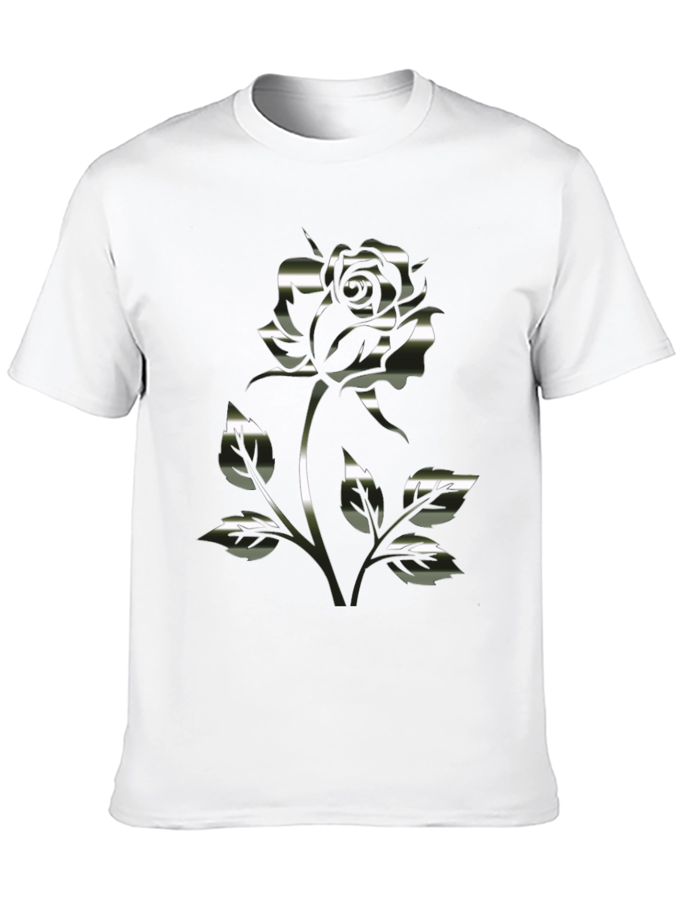 Chrome Rose Graphic Black T-Shirt