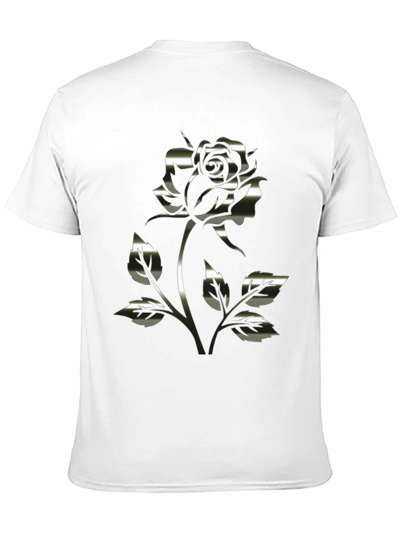 Chrome Rose Graphic Black T-Shirt